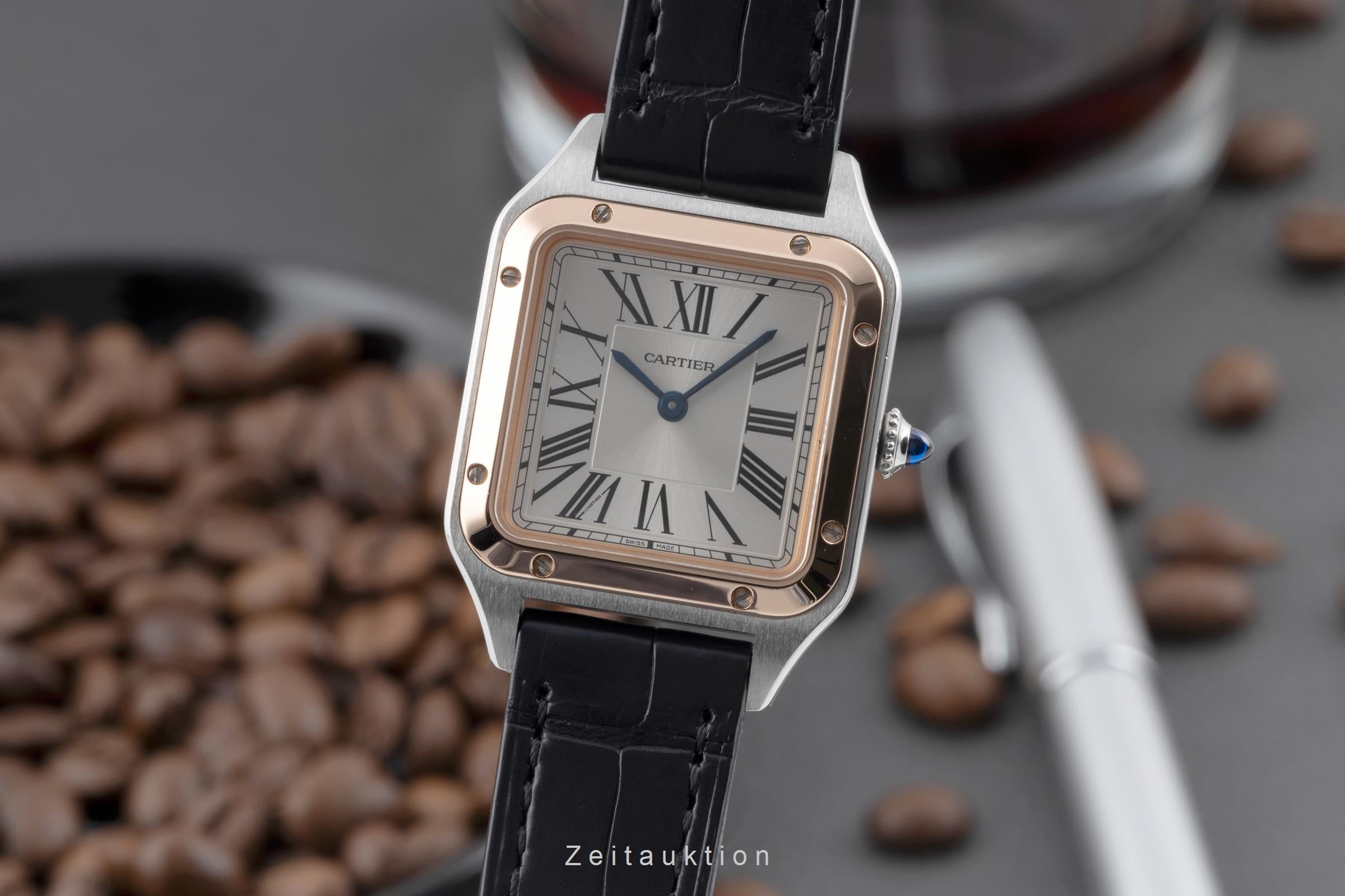 Cartier Santos Dumont Stahl / Gold Quarz Damenuhr Ref. W2SA0012 B&P 2019 [2507133]