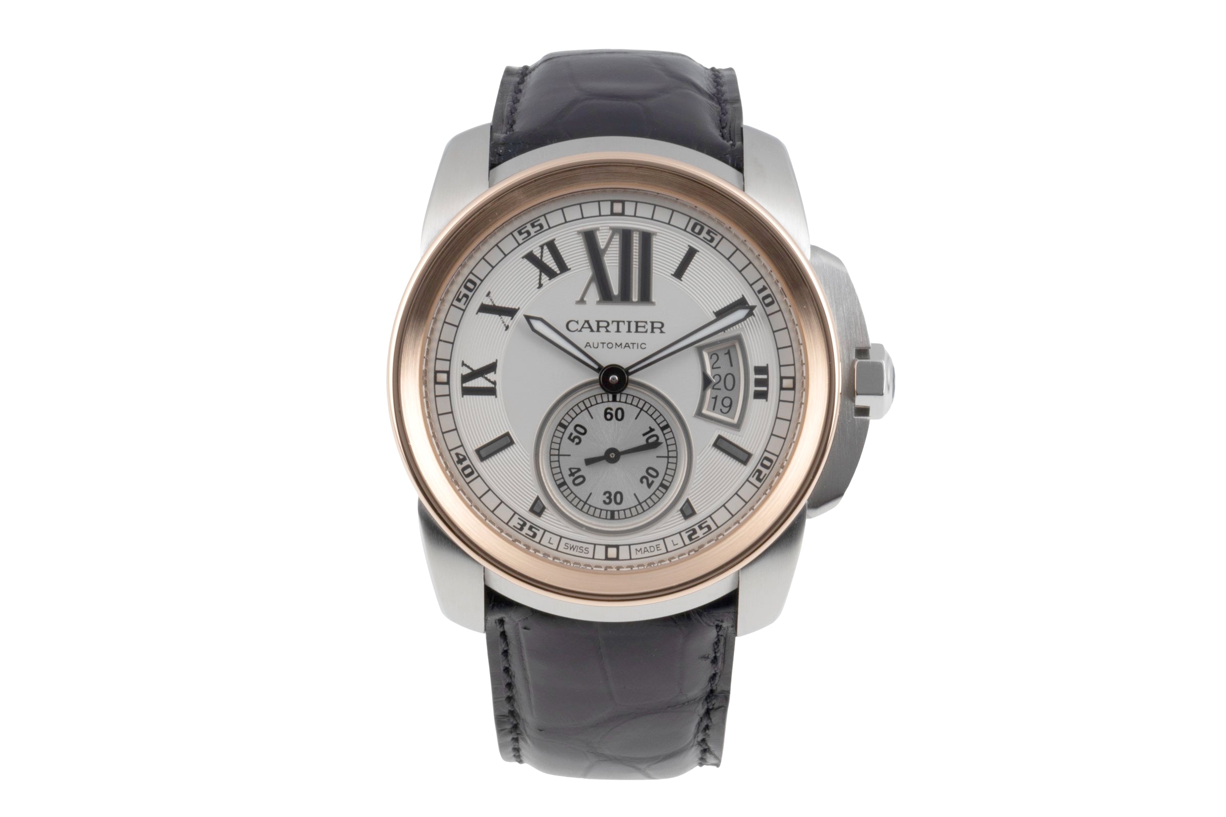 Cartier Calibre de Cartier Stahl / Gold Automatik Herrenuhr Ref. W7100011  [2507136]