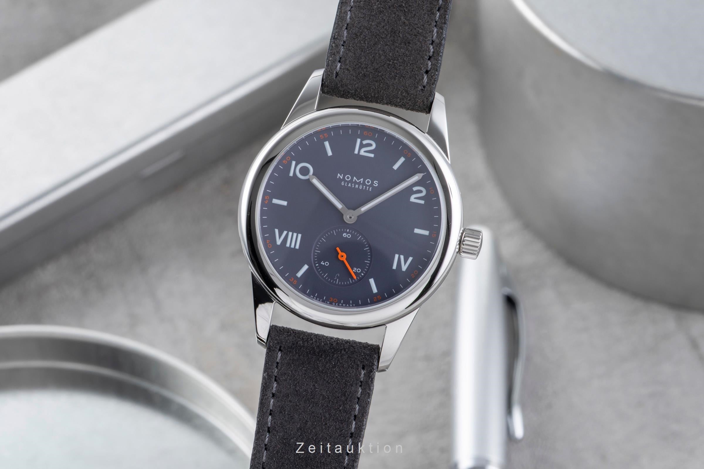 Nomos Club Campus Blue Purple Stahl Handaufzug Ref.713 B&P 2025  [2507153]