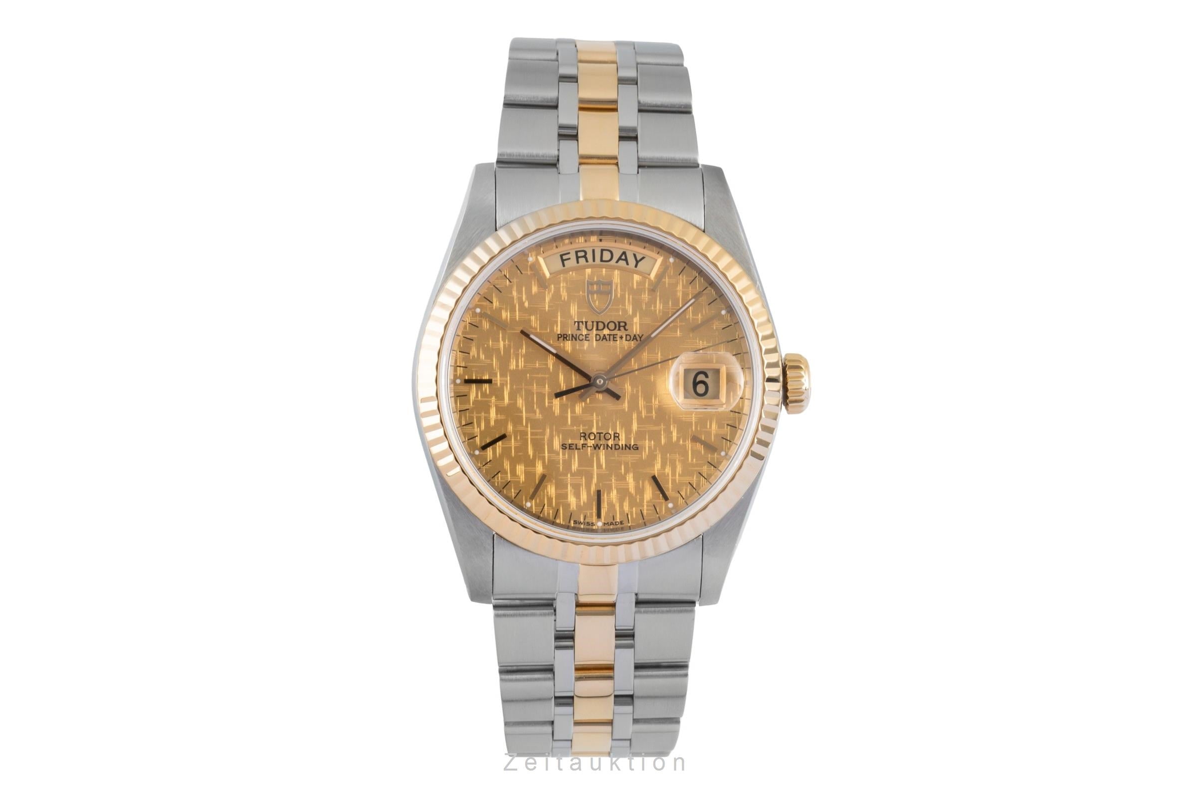 Tudor Oyster Prince Date Day Stahl Gold Automatik Ref. 76213-0016 Papiere 2018 [2507156]