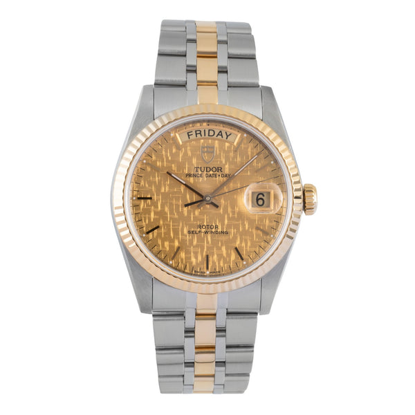 Tudor Oyster Prince Date Day Stahl Gold Automatik Ref. 76213-0016 Papiere 2018 [2507156]