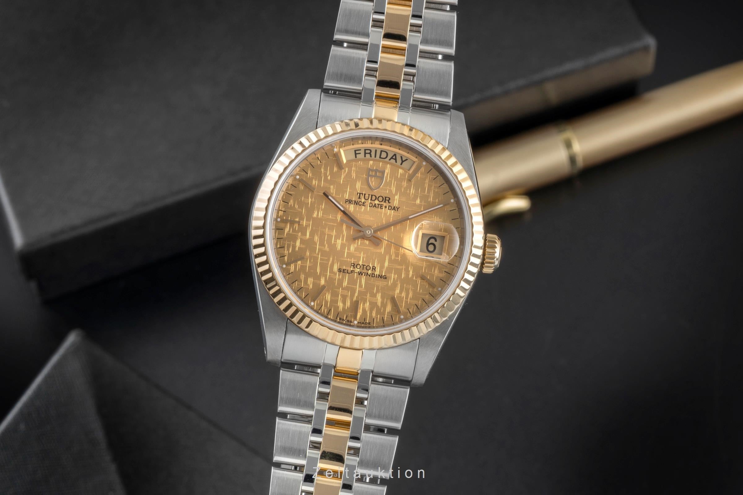 Tudor Date-Day steel / gold automatic men's watch 76213-0016  [2507156]