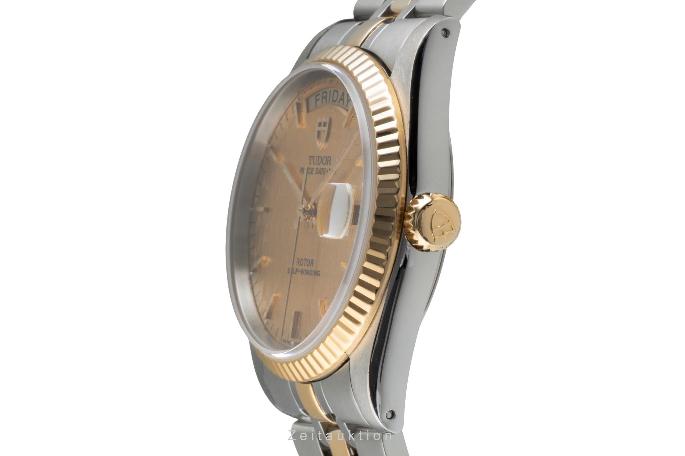 Tudor Oyster Prince Date Day Stahl Gold Automatik Ref. 76213-0016 Papiere 2018 [2507156]