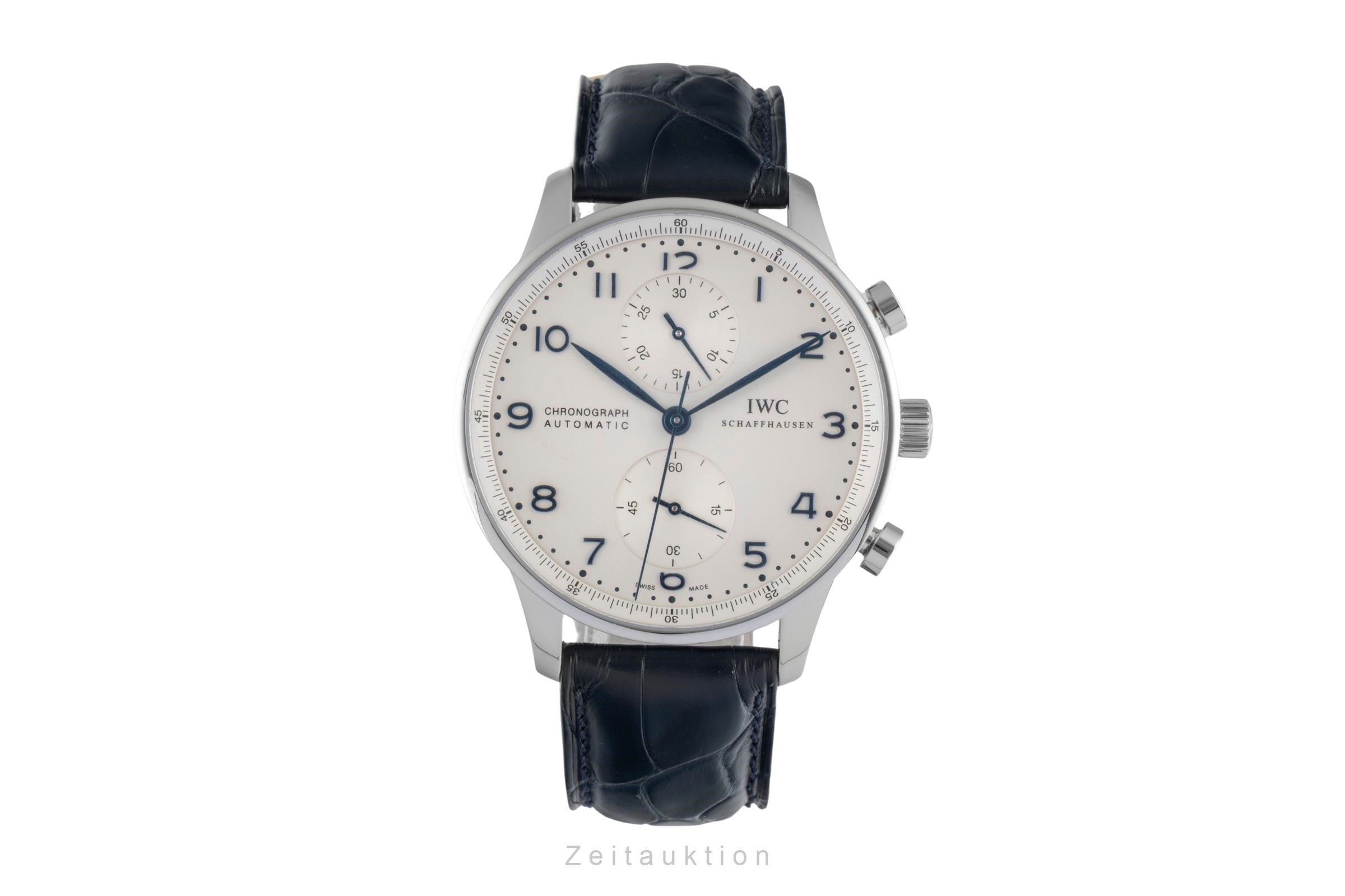 IWC Portugieser chronograph steel automatic men's watch IW371446 LP: 9100EUR  [2507174]