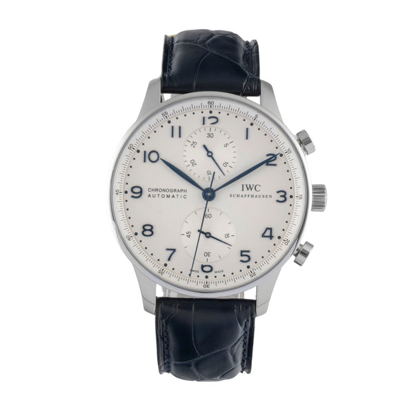IWC Portugieser chronograph steel automatic men's watch IW371446 LP: 9100EUR  [2507174]