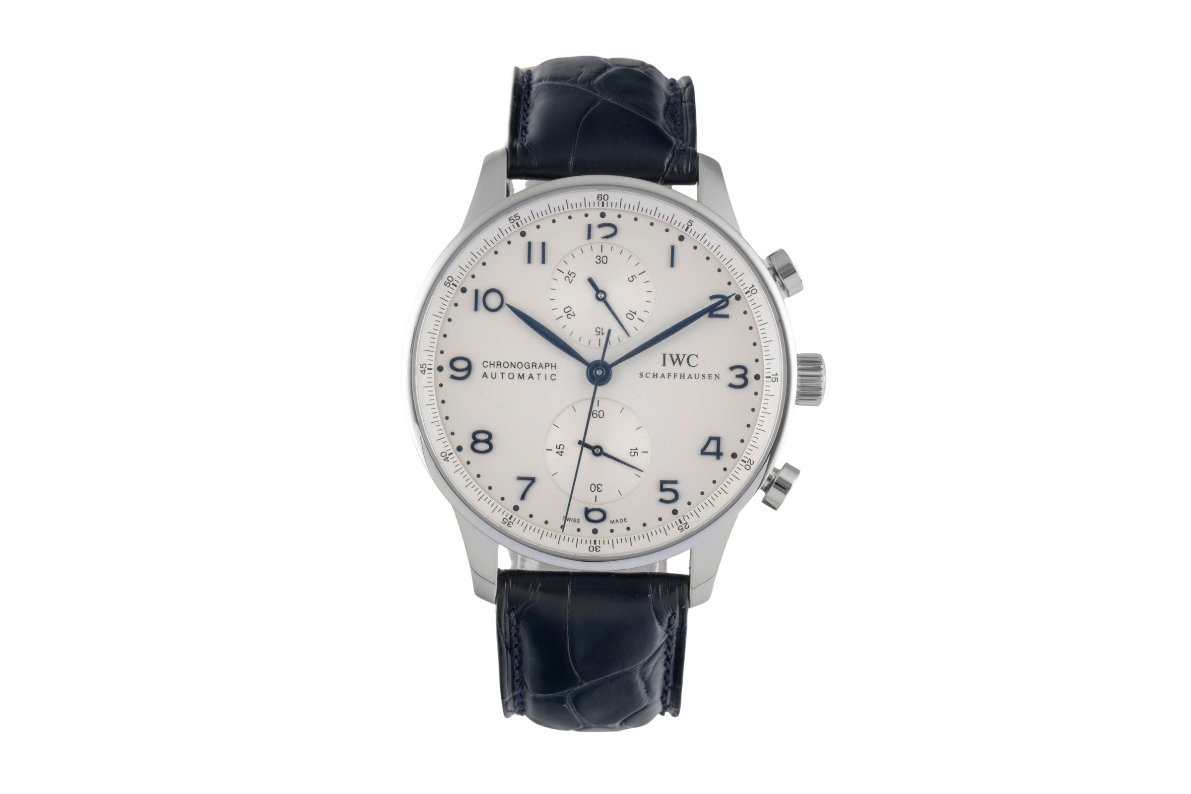 IWC Portugieser chronograph steel automatic men's watch IW371446 LP: 9100EUR  [2507174]