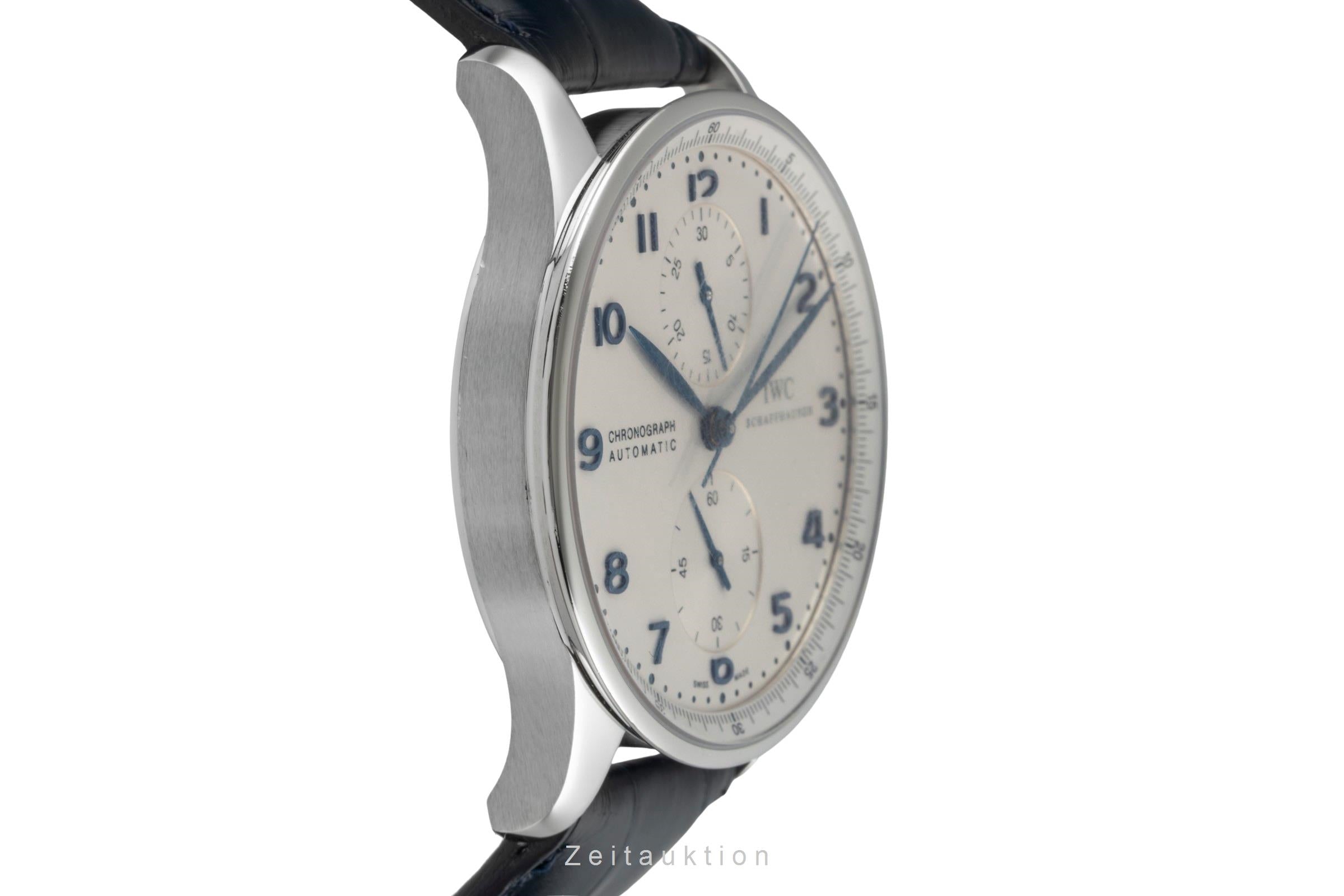 IWC Portugieser chronograph steel automatic men's watch IW371446 LP: 9100EUR  [2507174]