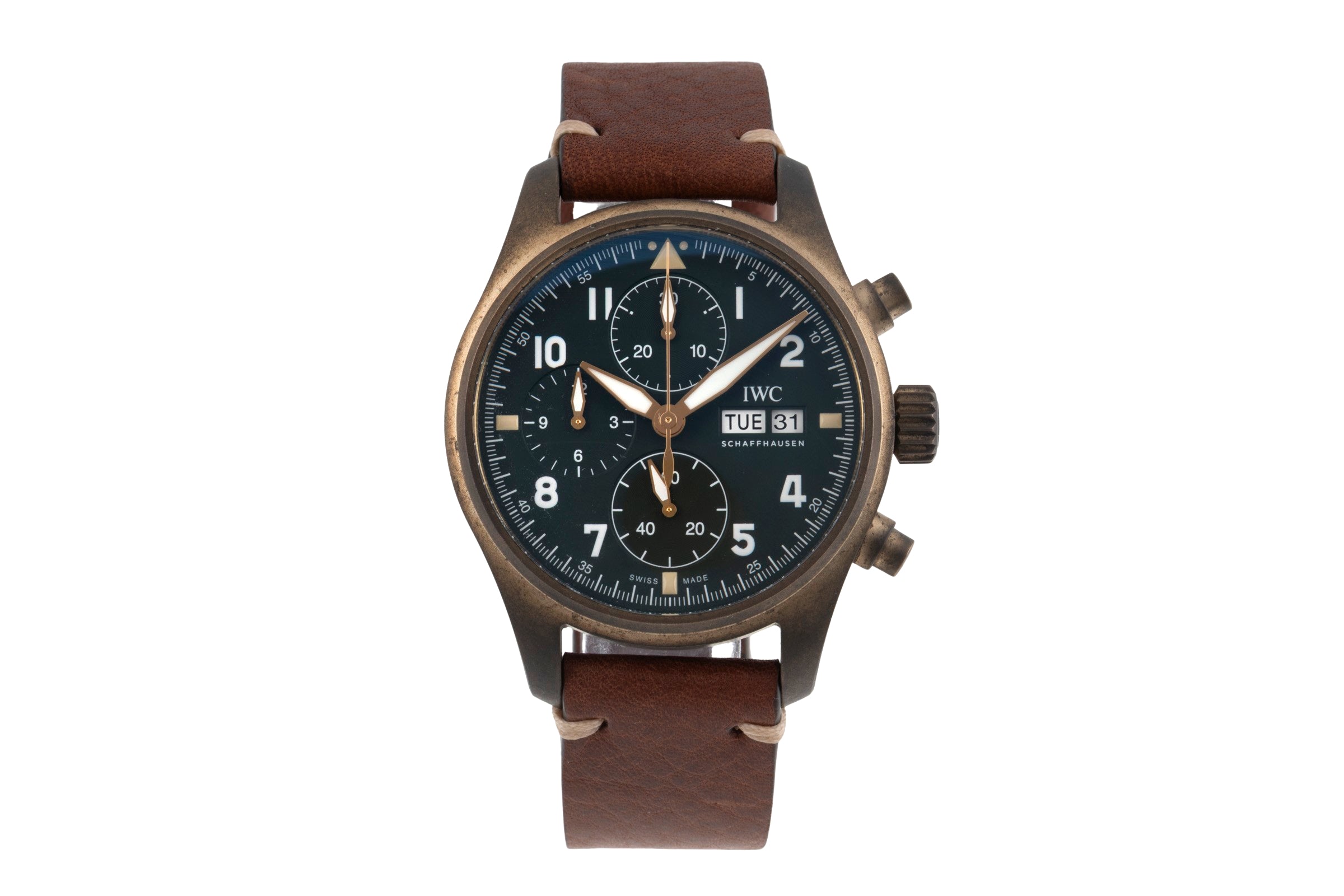 IWC Spitfire chronograph bronze automatic men's watch IW387902 LP: 7800EUR  [2507178]