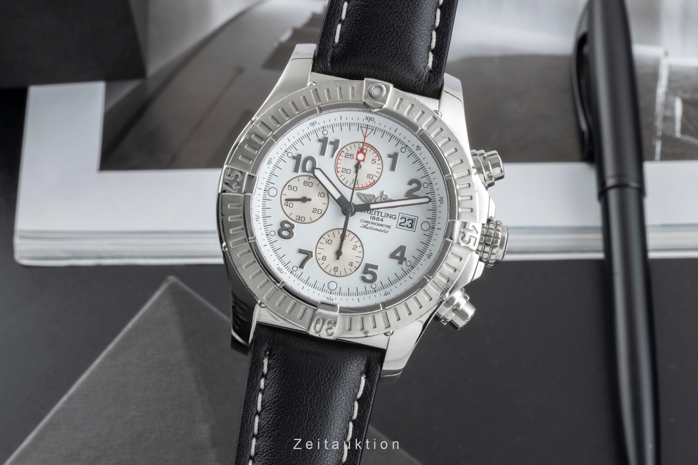 Breitling Super Avenger chronograph steel automatic men's watch A13370  [2507192]