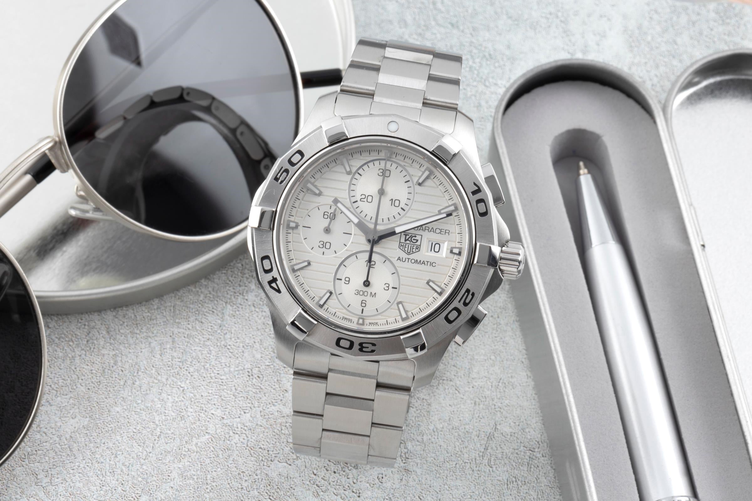 Tag Heuer Aquaracer Chronograph Automatik Stahl Ref. CAP2111.BA0833 B&P 2016 [2507194]