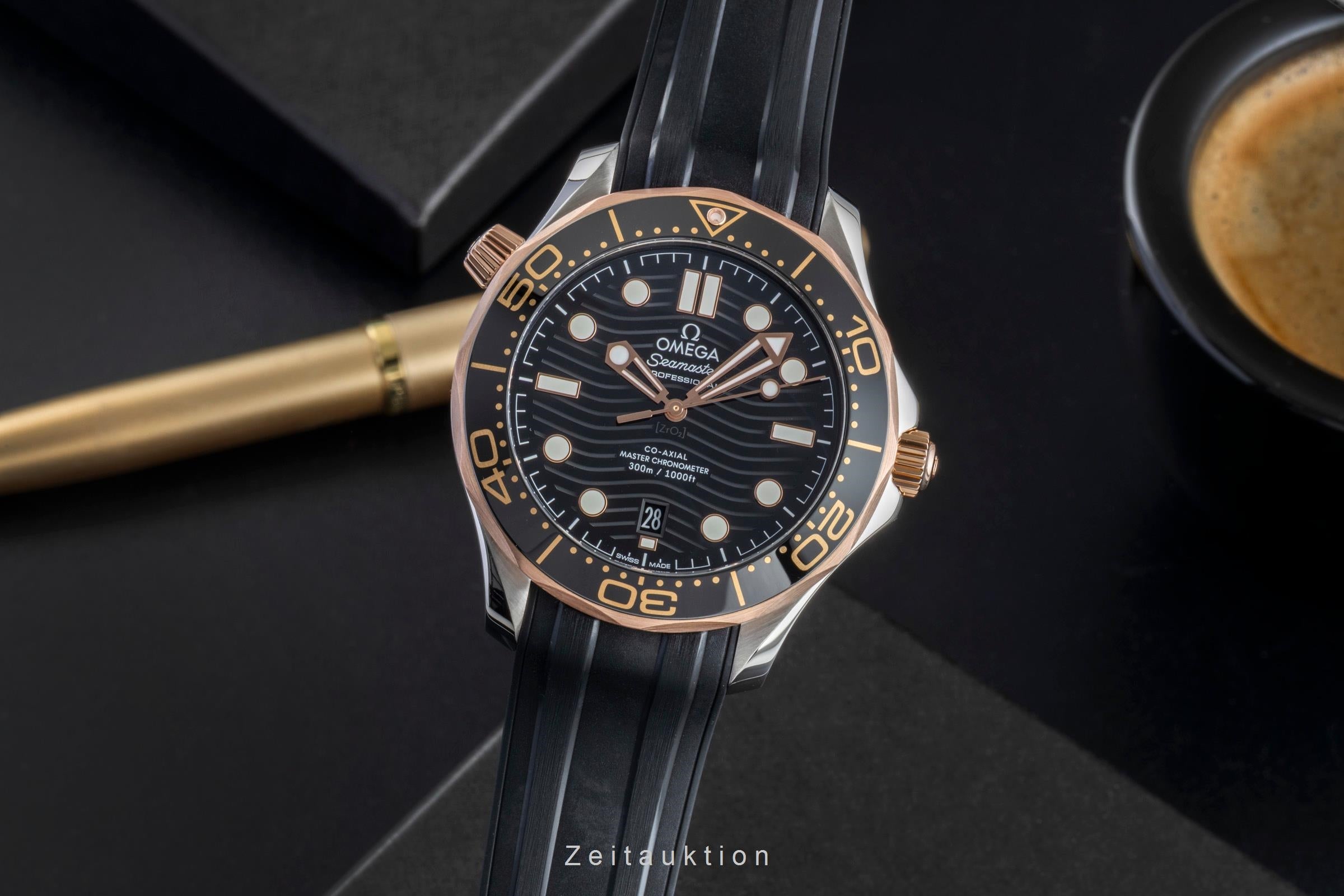 Omega Seamaster steel / gold automatic men's watch 210.22.42.20.01.002 LP: 9100EUR  [2507199]