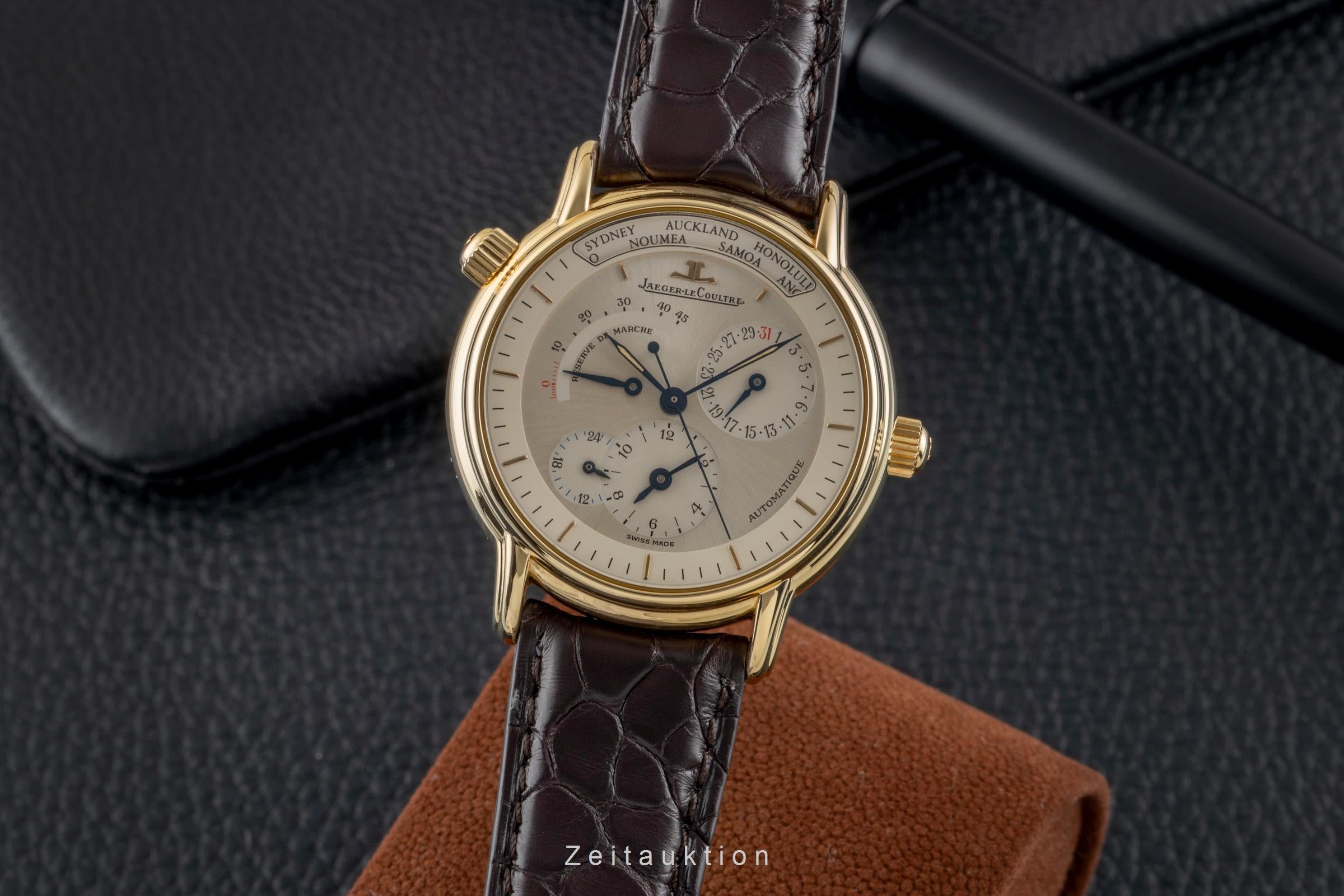 Jaeger LeCoultre Master Geographic oro de 18 quilates automático reloj para caballeros QA169102  ,169.1.92  [2507210]