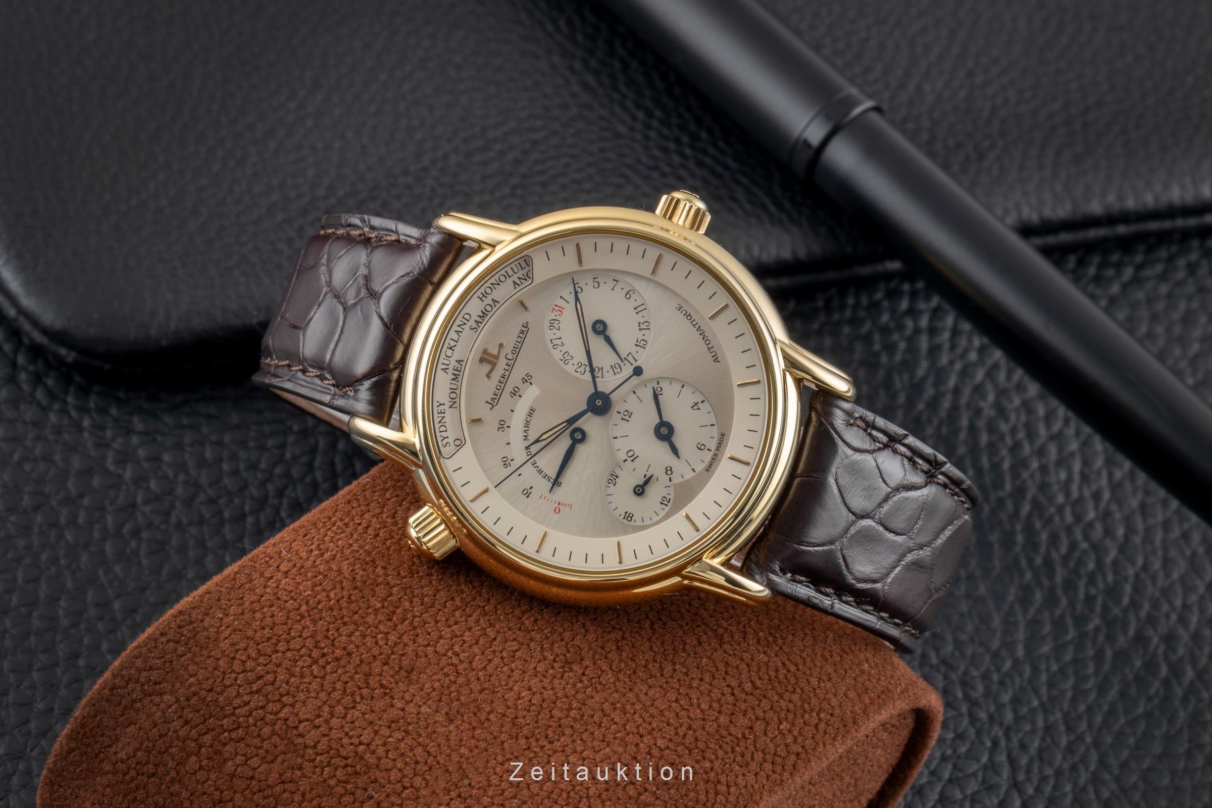 Jaeger LeCoultre Master Geographic oro de 18 quilates automático reloj para caballeros QA169102  ,169.1.92  [2507210]