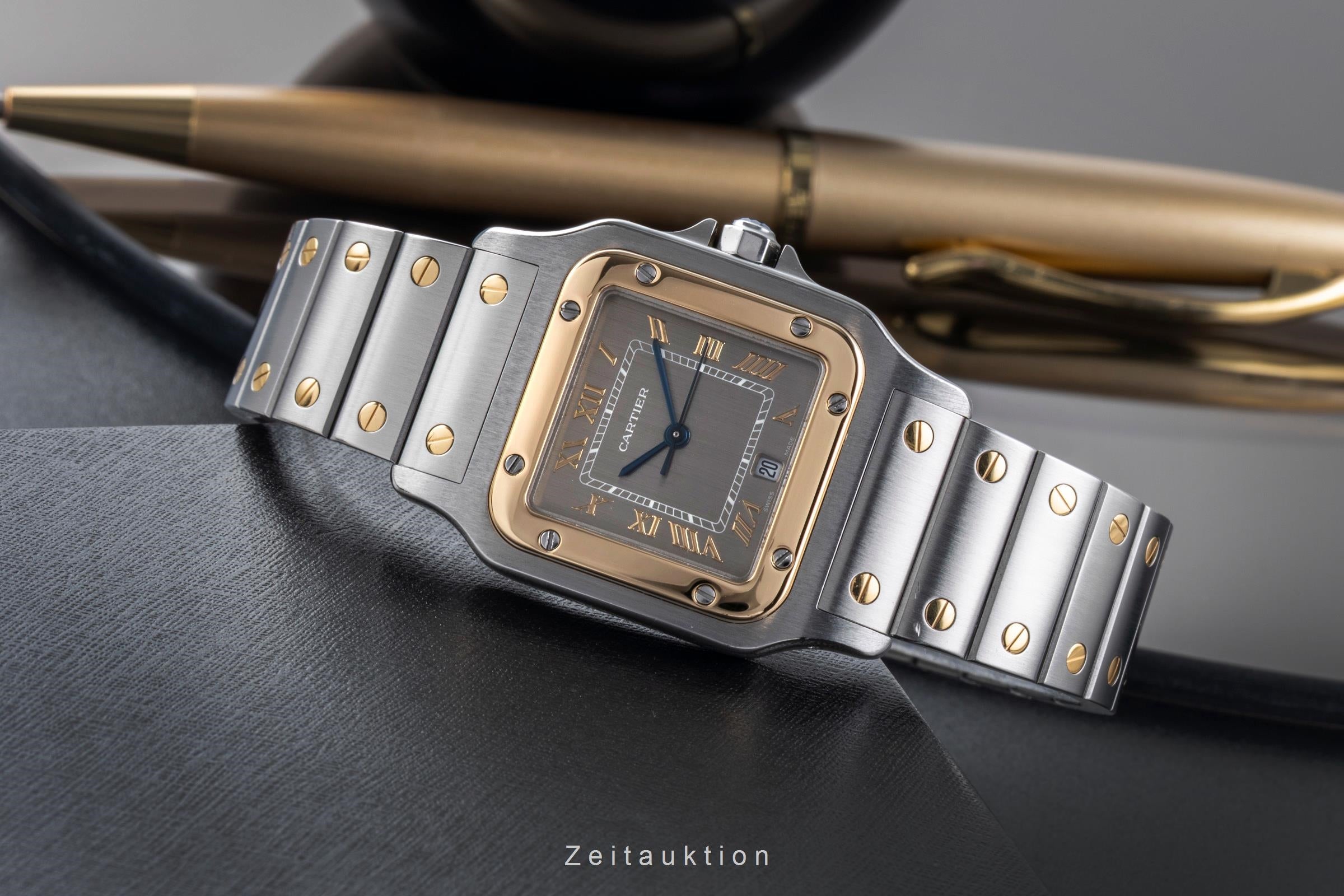 Cartier Santos acier / or  quartz unisexe 1566  [2507215]