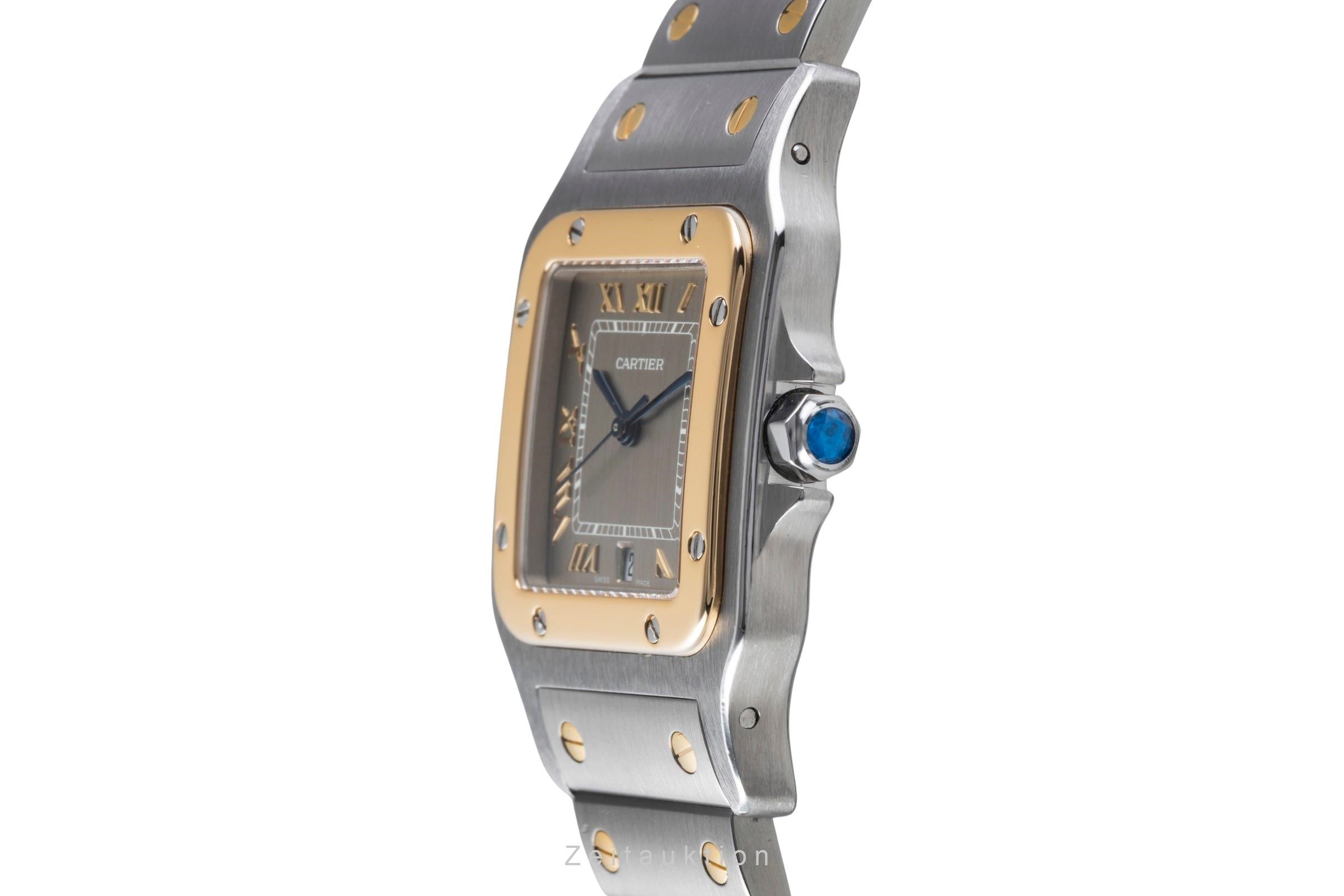 Cartier Santos acier / or  quartz unisexe 1566  [2507215]