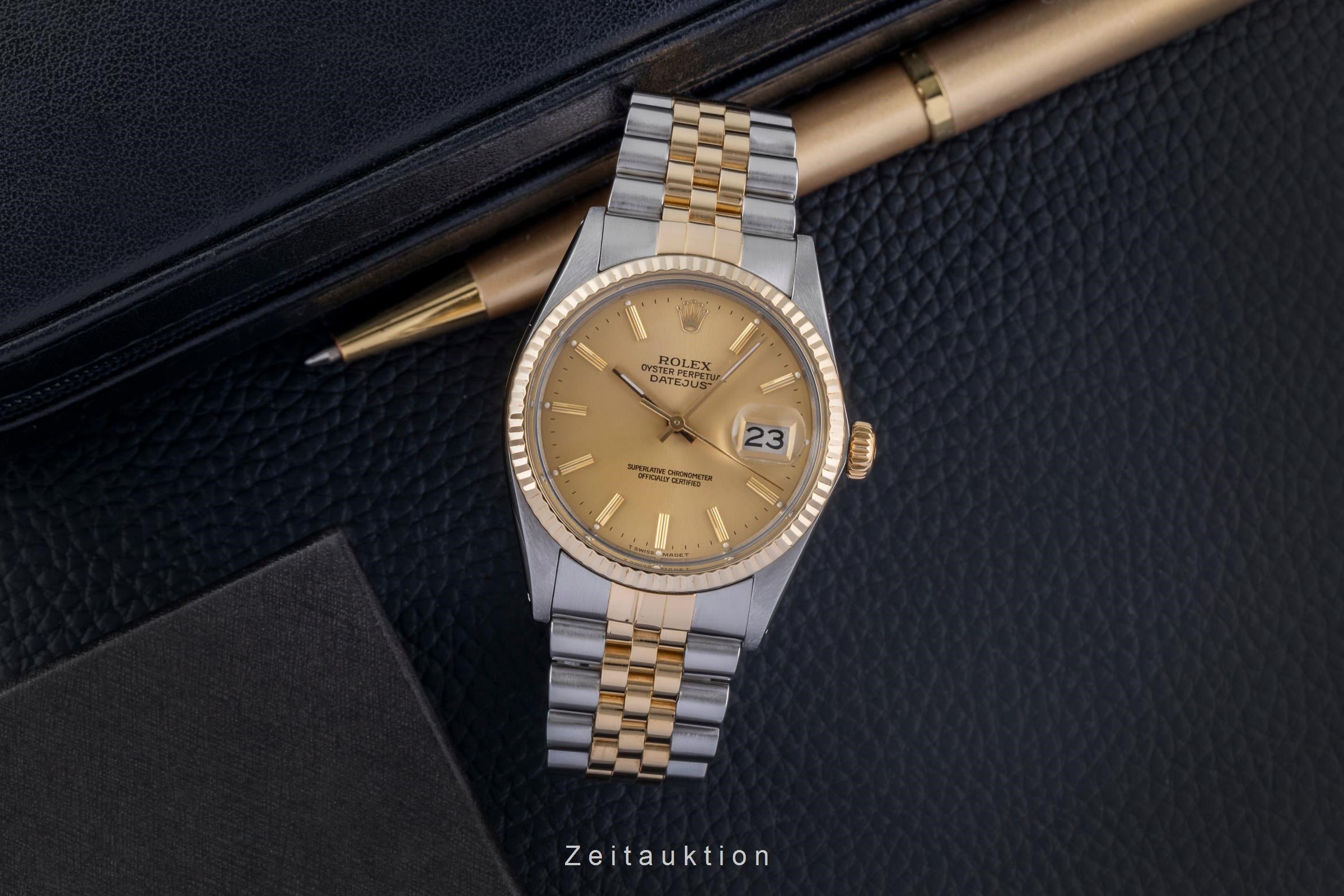 Rolex Datejust steel / gold automatic men's watch 16013  [2507224]