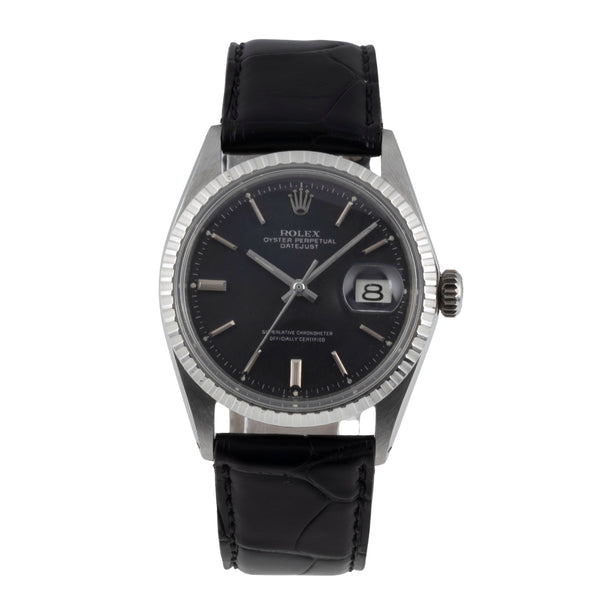 Rolex Datejust 36 Black Dial Oyster Edelstahl Automatik Ref. 1603 Klassiker [2507227]