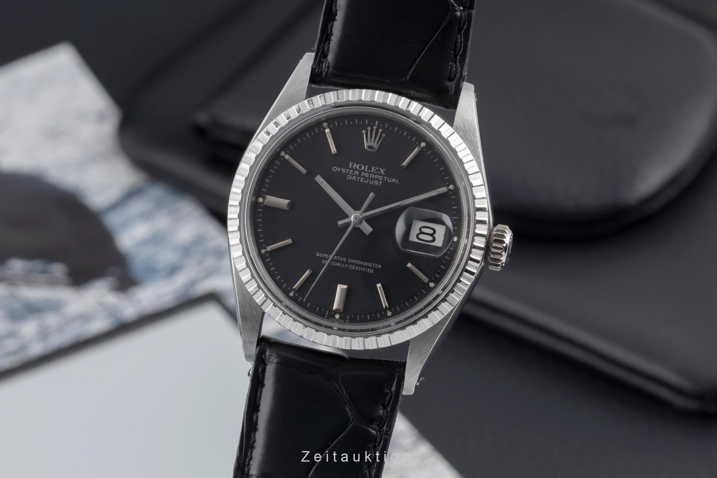 Rolex Datejust 36 Black Dial Oyster Edelstahl Automatik Ref. 1603 Klassiker [2507227]