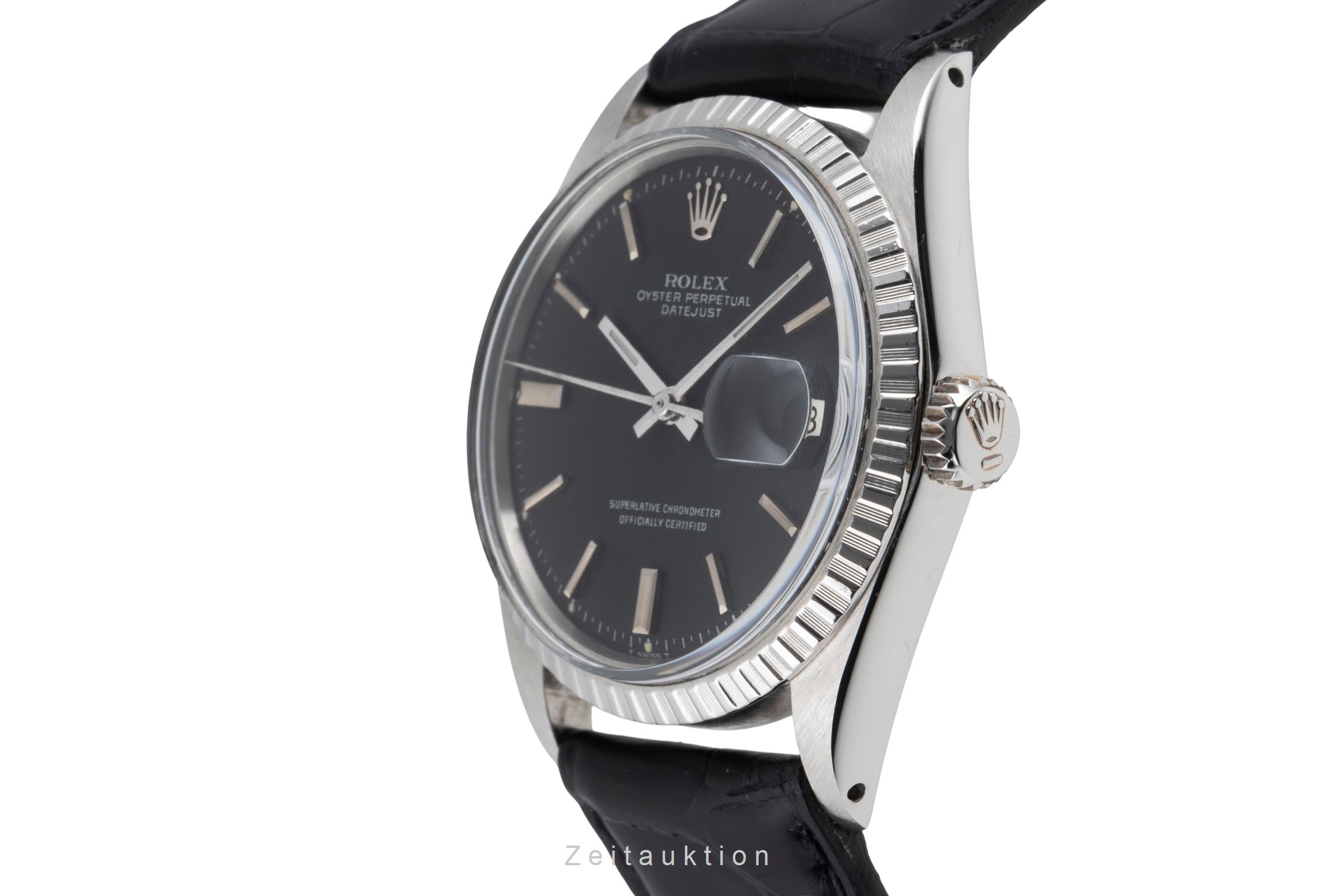 Rolex Datejust 36 Black Dial Oyster Edelstahl Automatik Ref. 1603 Klassiker [2507227]