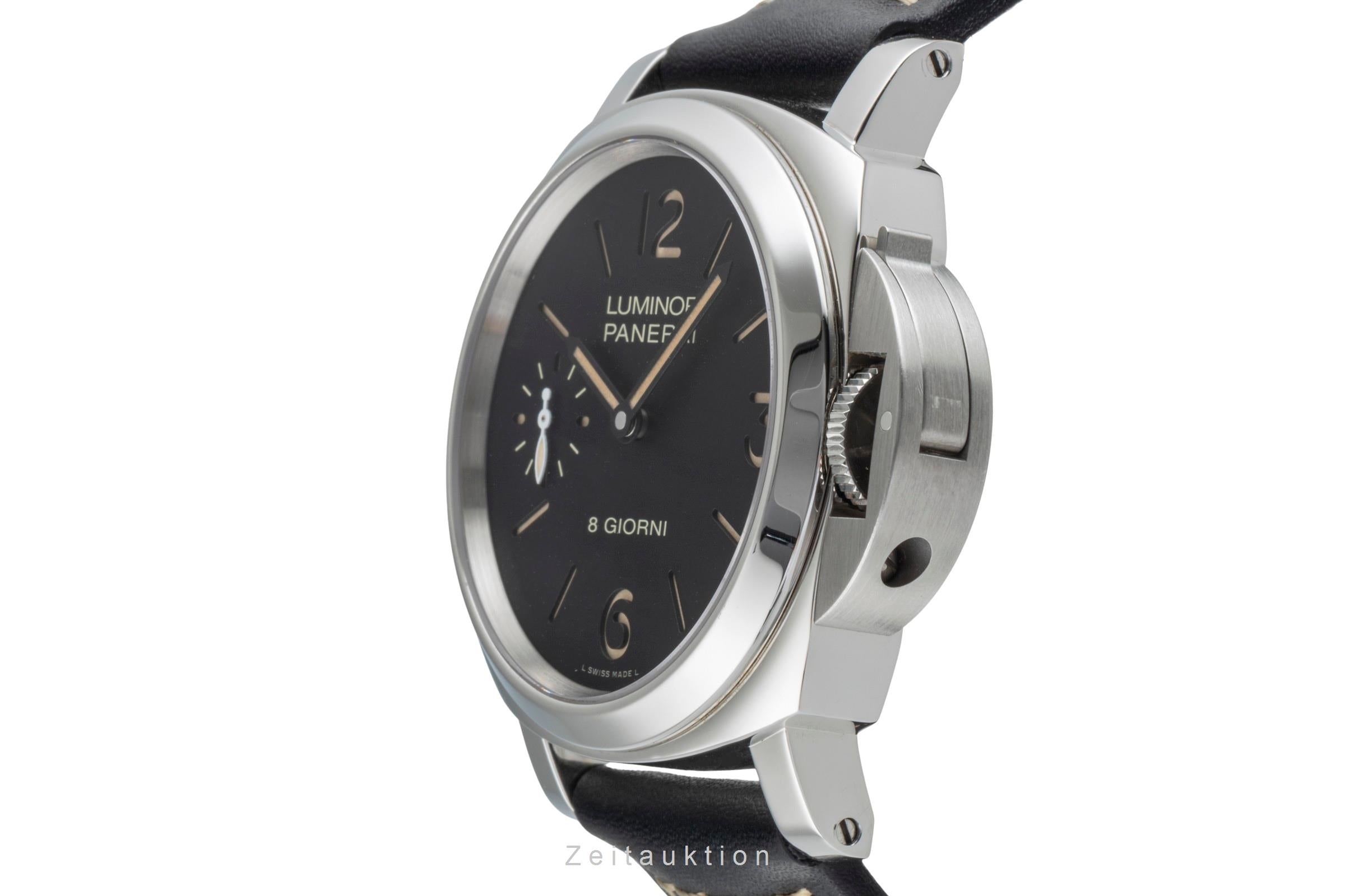 Panerai Luminor Base 8 Days Stahl Handaufzug Herrenuhr Ref. PAM00915 B&P 2023 [2507253]