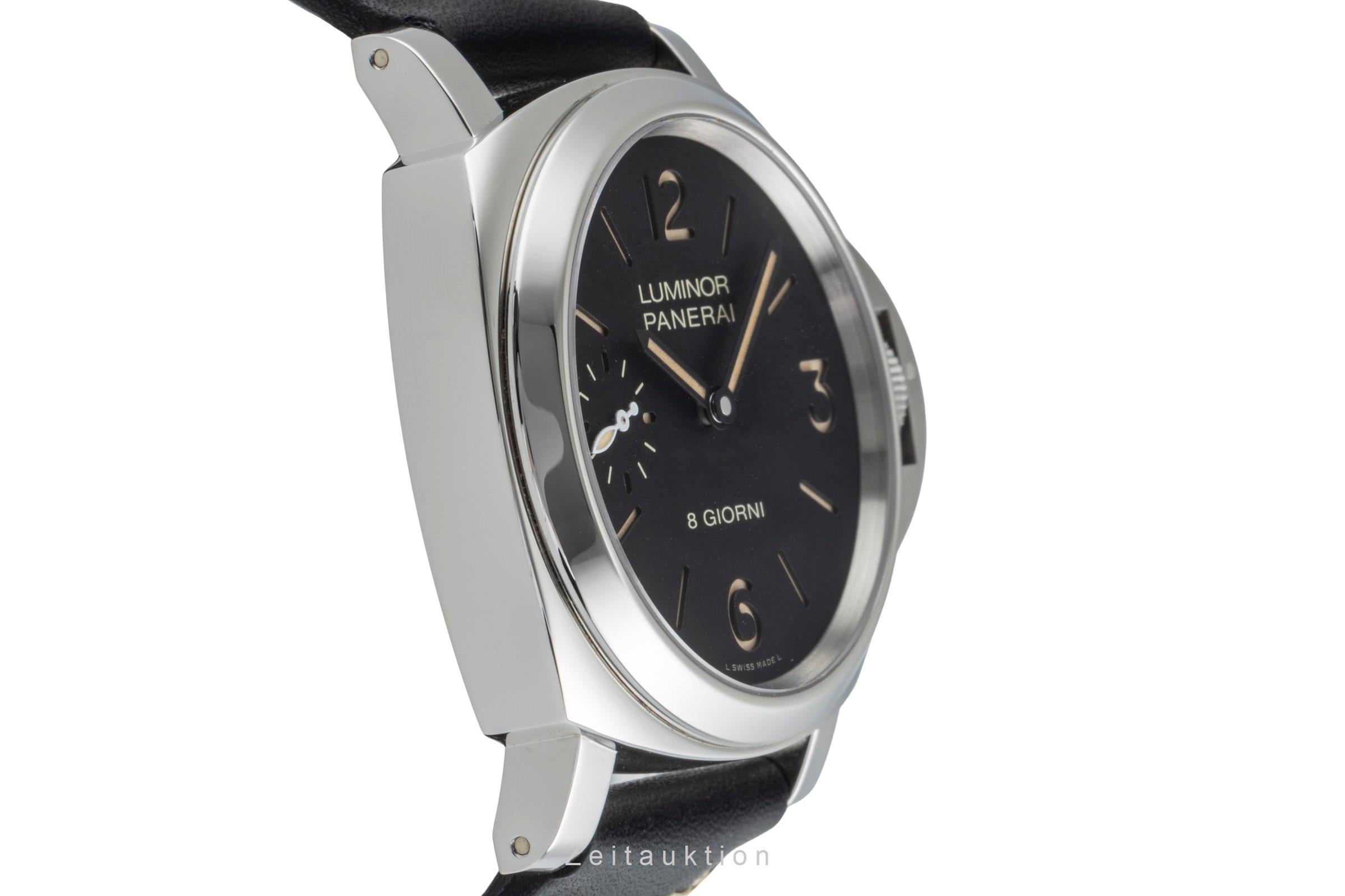 Panerai Luminor Base 8 Days Stahl Handaufzug Herrenuhr Ref. PAM00915 B&P 2023 [2507253]