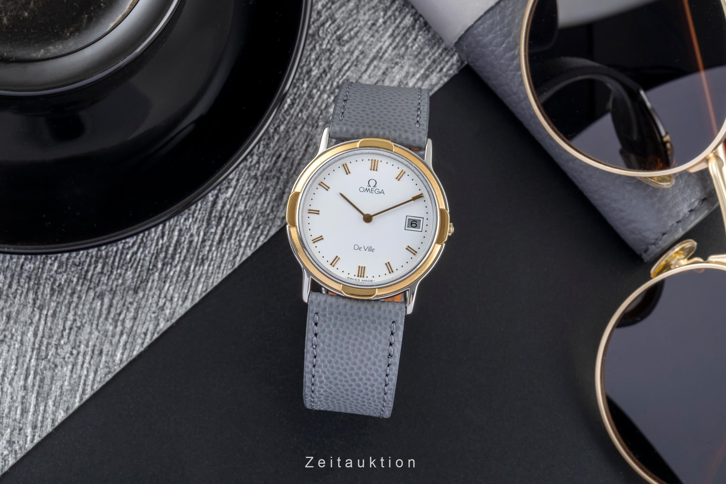 Omega De Ville acciaio / oro quarzo unisex 196.0308 Vintage  [2507256]