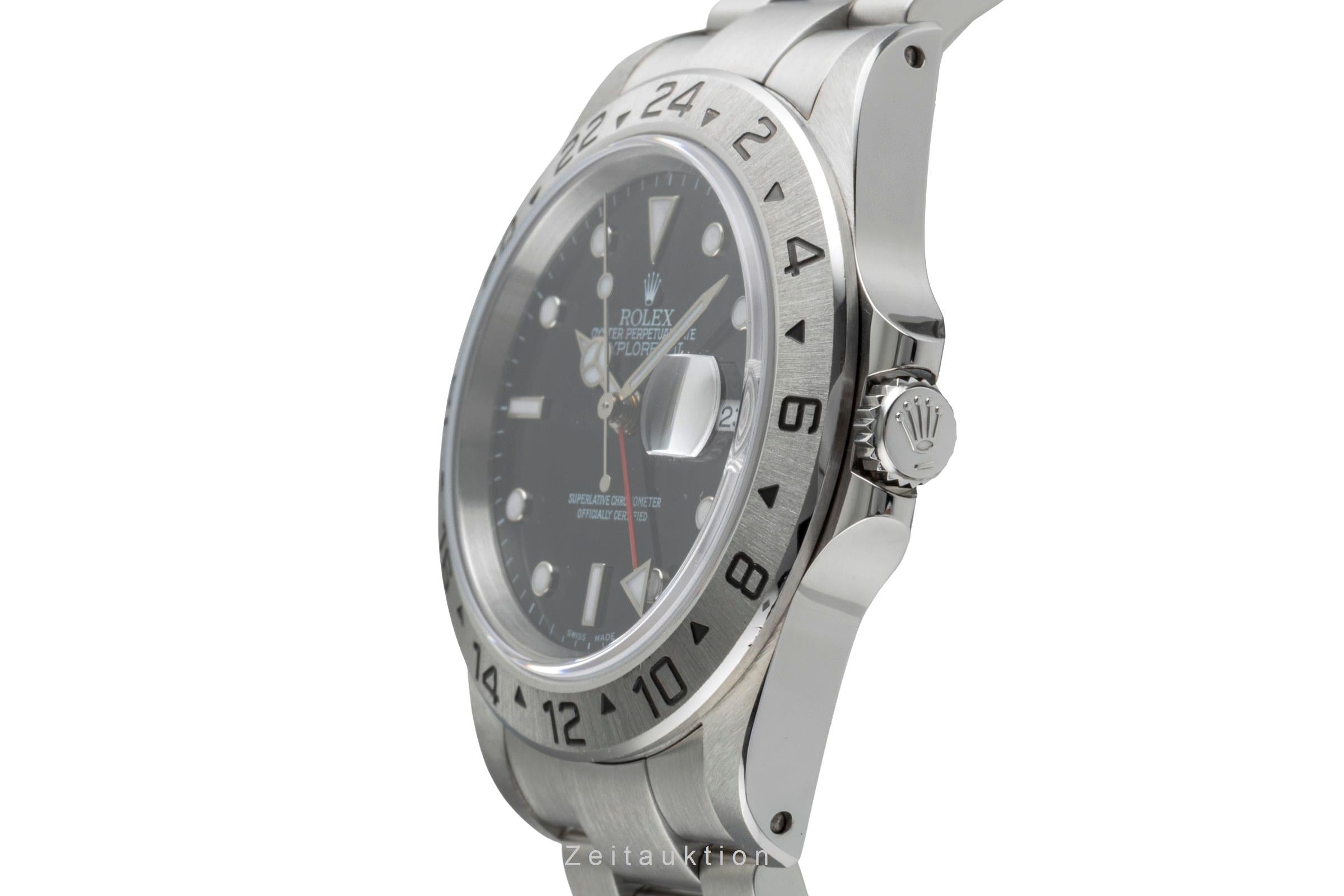 Rolex Explorer II Black Dial Edelstahl Automatik Herrenuhr Ref. 16570 B&P 2002 [2507266]