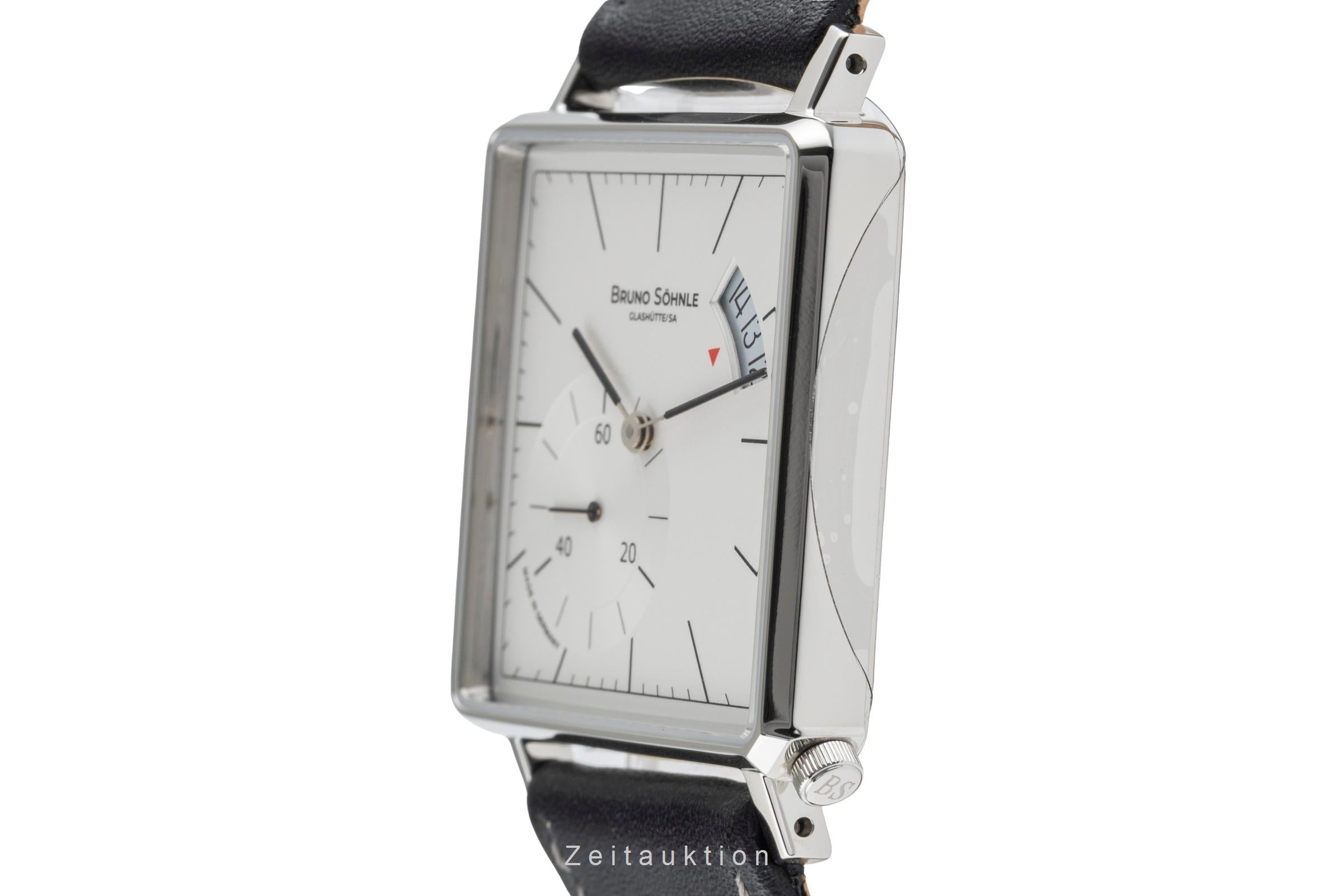 Bruno Söhnle Glashütte Rondo III Big Stahl Quarz Herrenuhr Ref. 17-13072-243 B&P [2507285]