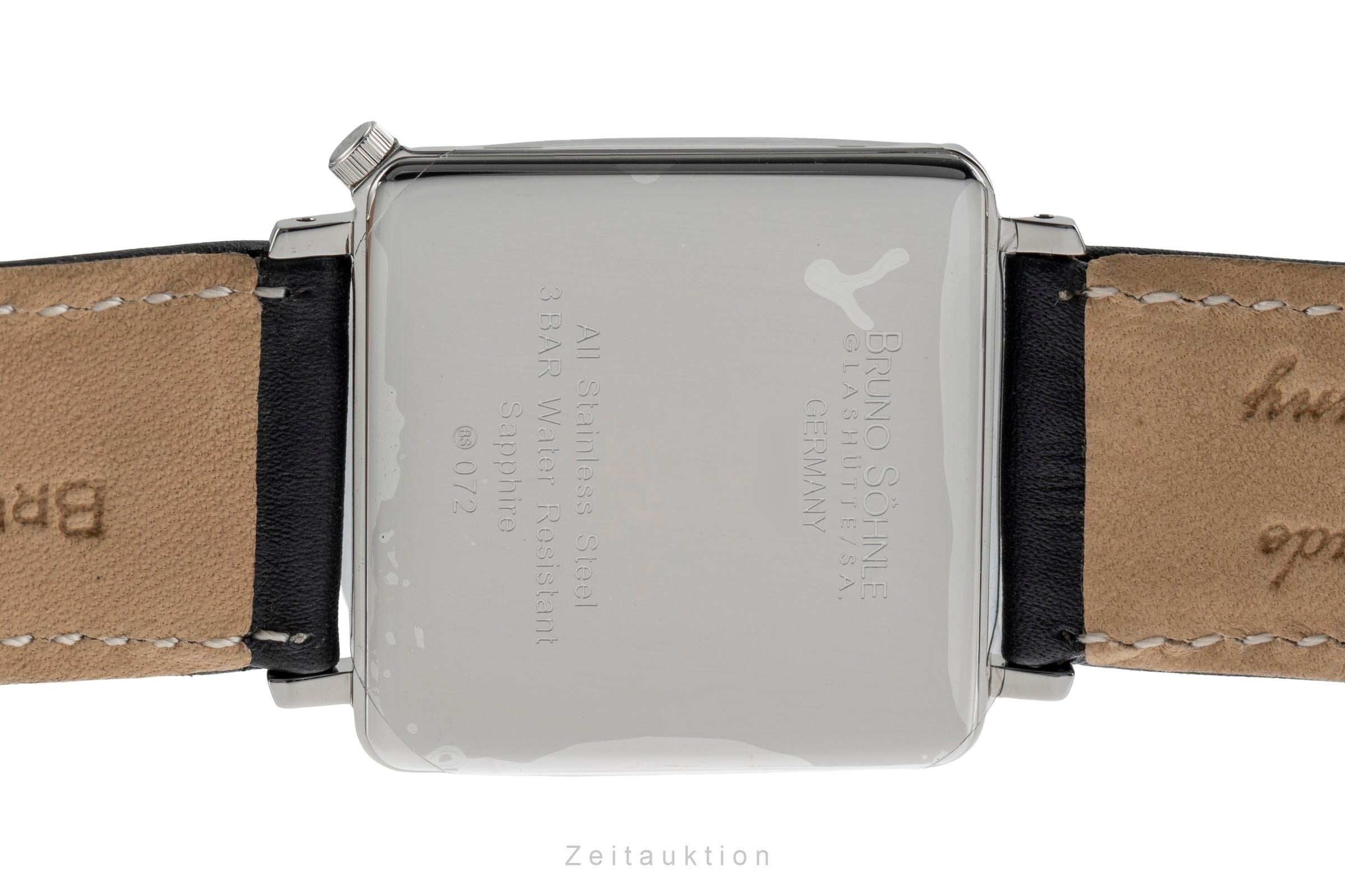 Bruno Söhnle Glashütte Rondo III Big Stahl Quarz Herrenuhr Ref. 17-13072-243 B&P [2507285]