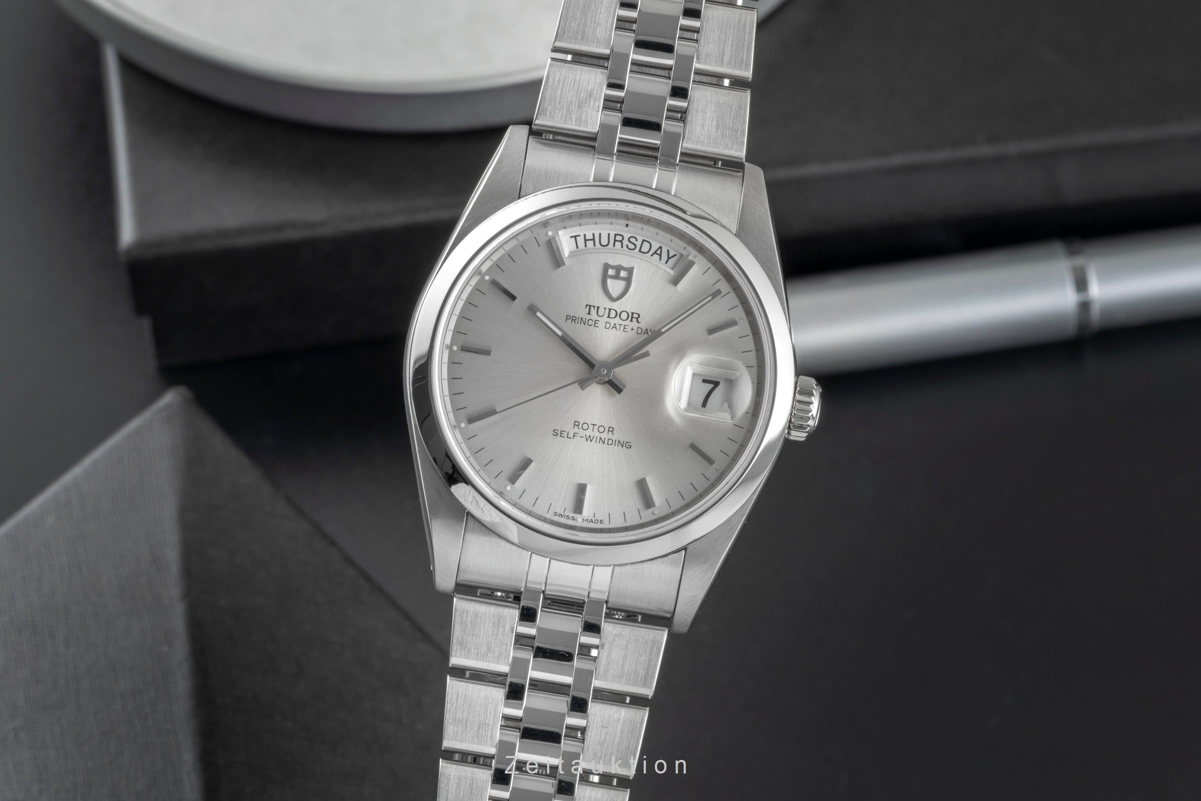 Tudor Prince Date Day Silver Dial Edelstahl Automatik Herren Ref. 76200 [2507291]