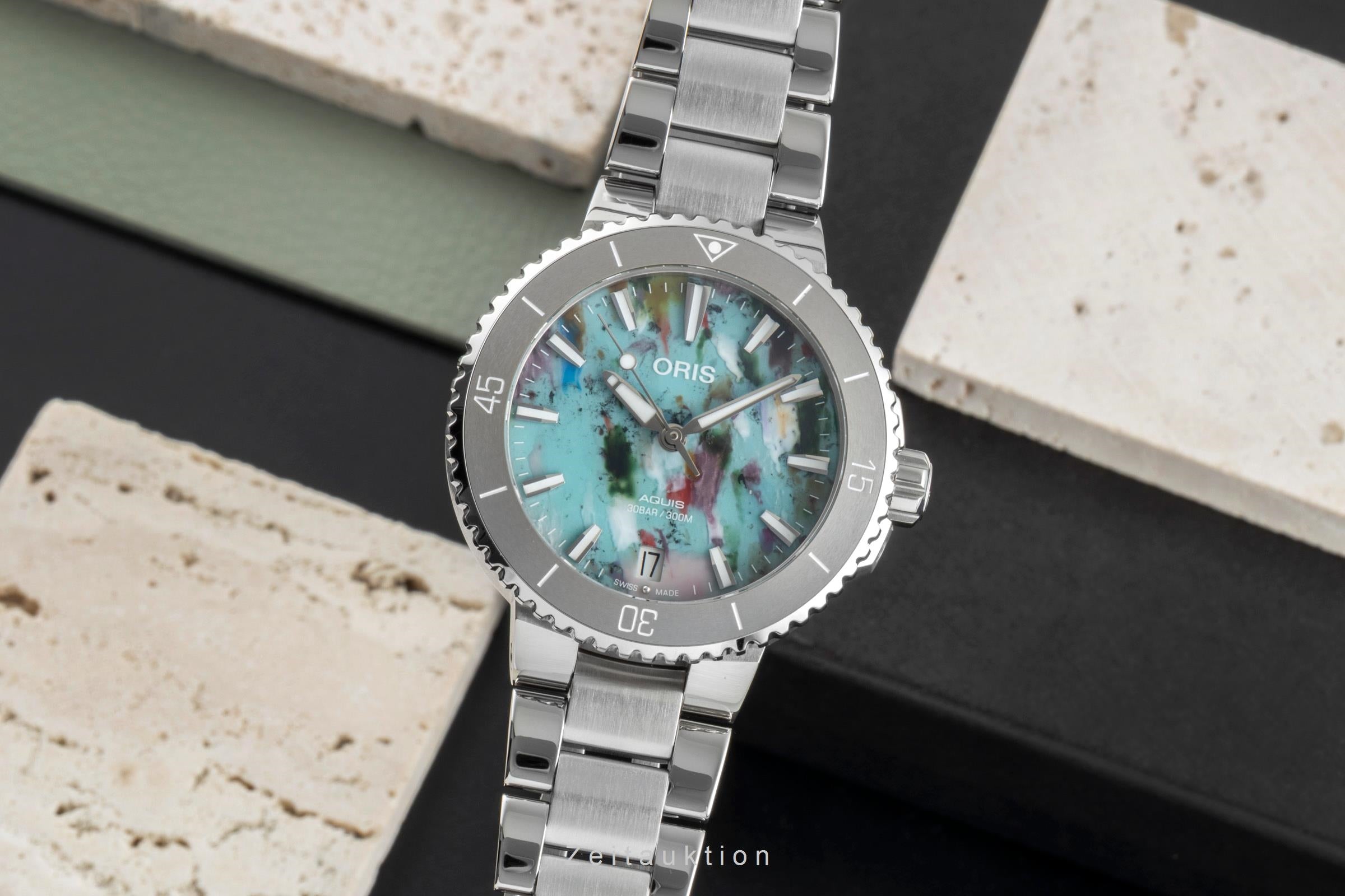 Oris Aquis Date Stahl Automatik Ref. 01 733 7770 4150-Set Box & Papiere 2025 [2507293]