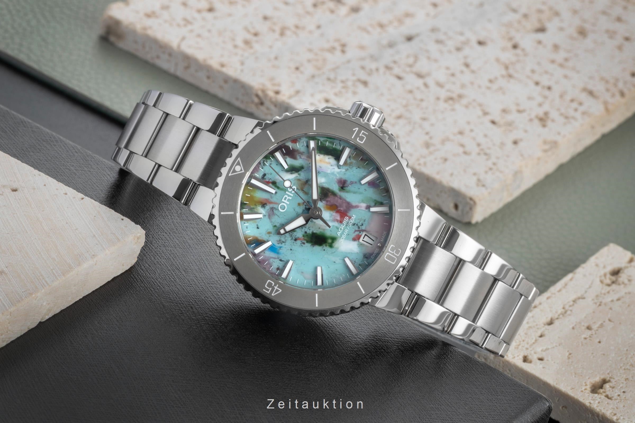 Oris Aquis Date Stahl Automatik Ref. 01 733 7770 4150-Set Box & Papiere 2025 [2507293]