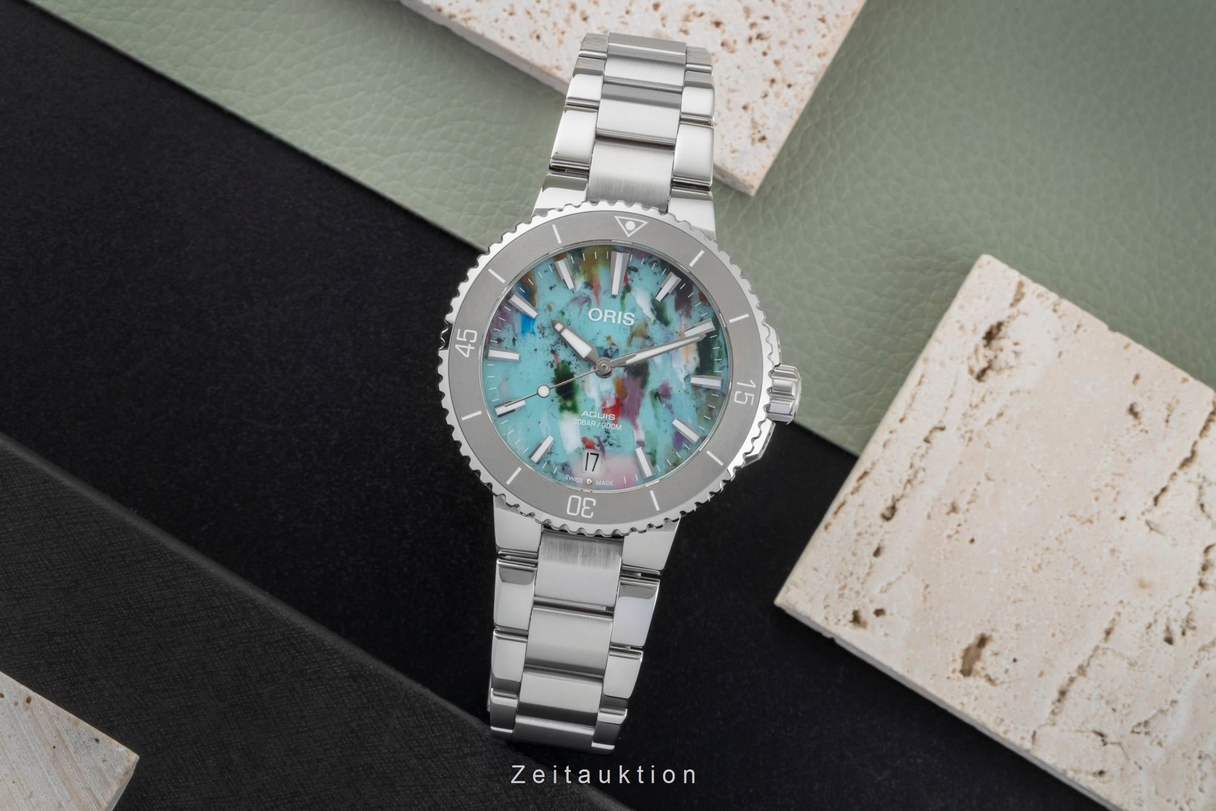 Oris Aquis Date Stahl Automatik Ref. 01 733 7770 4150-Set Box & Papiere 2025 [2507293]