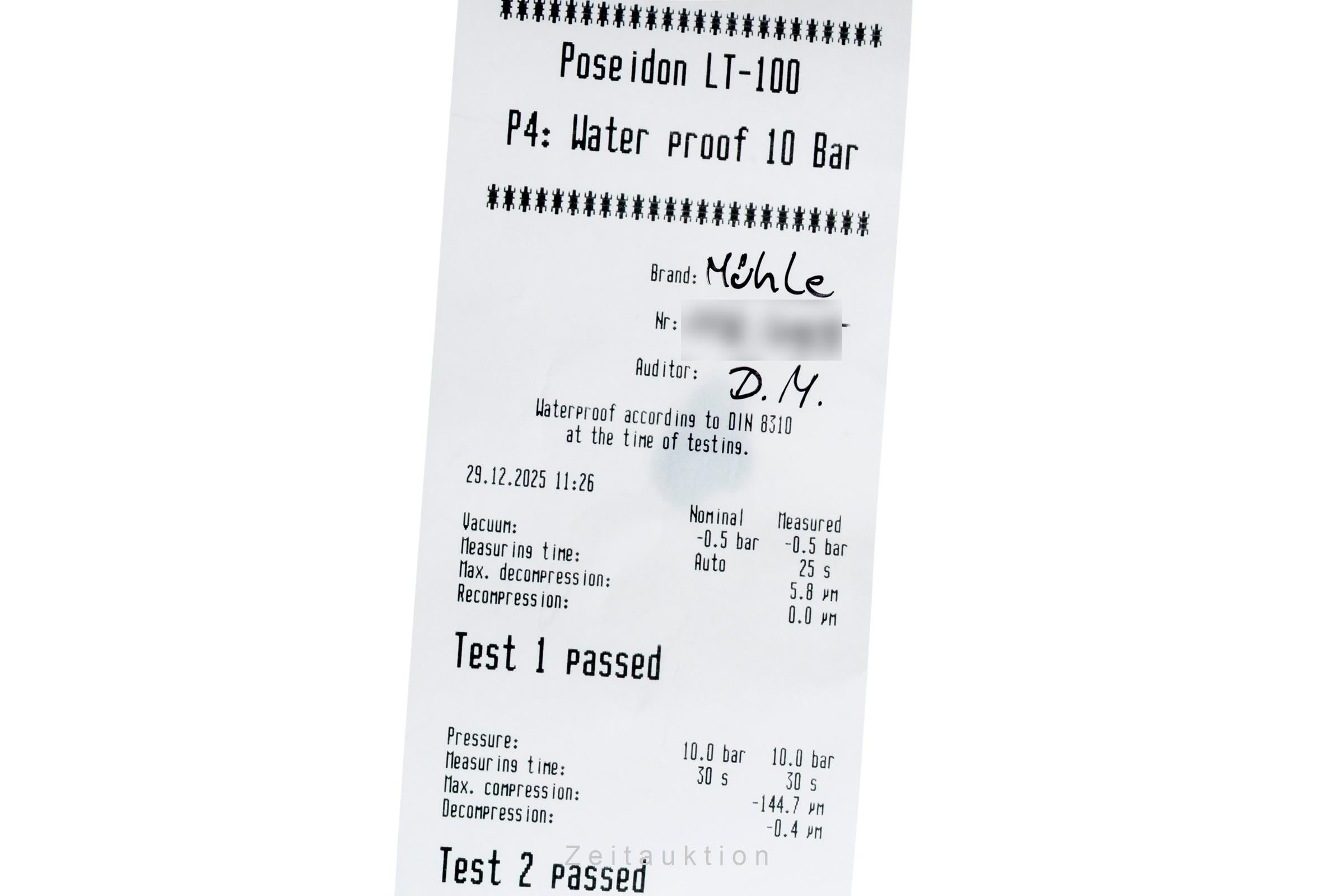 Mühle 29er Big steel automatic men's watch M1-25-82-1994-CB Limited  [2507299]