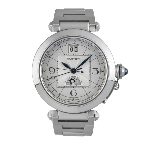 Cartier Pasha XL Automatik Night & Day Edelstahl Herrenuhr Ref. W31093M7  [2507309]