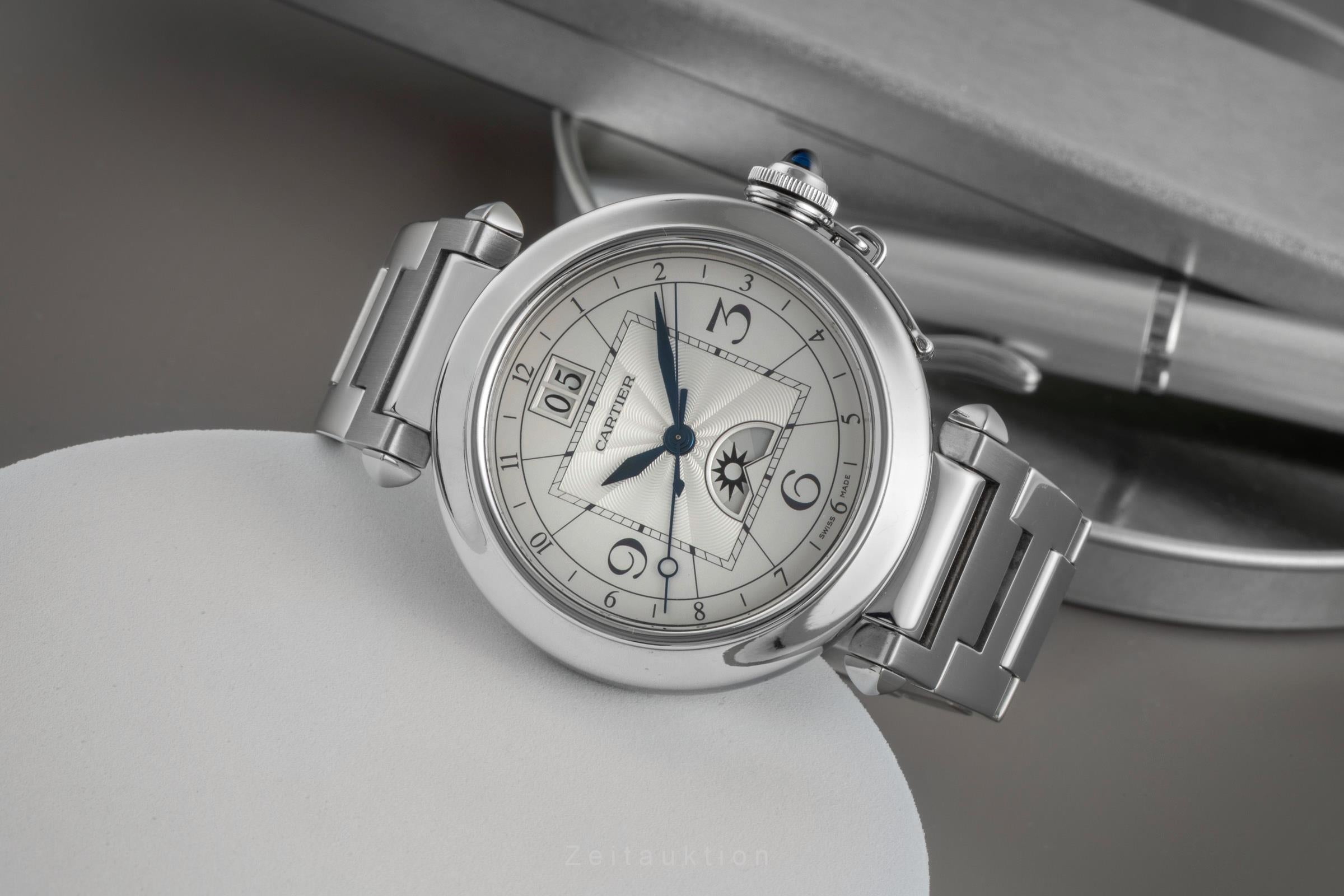 Cartier Pasha XL Automatik Night & Day Edelstahl Herrenuhr Ref. W31093M7  [2507309]