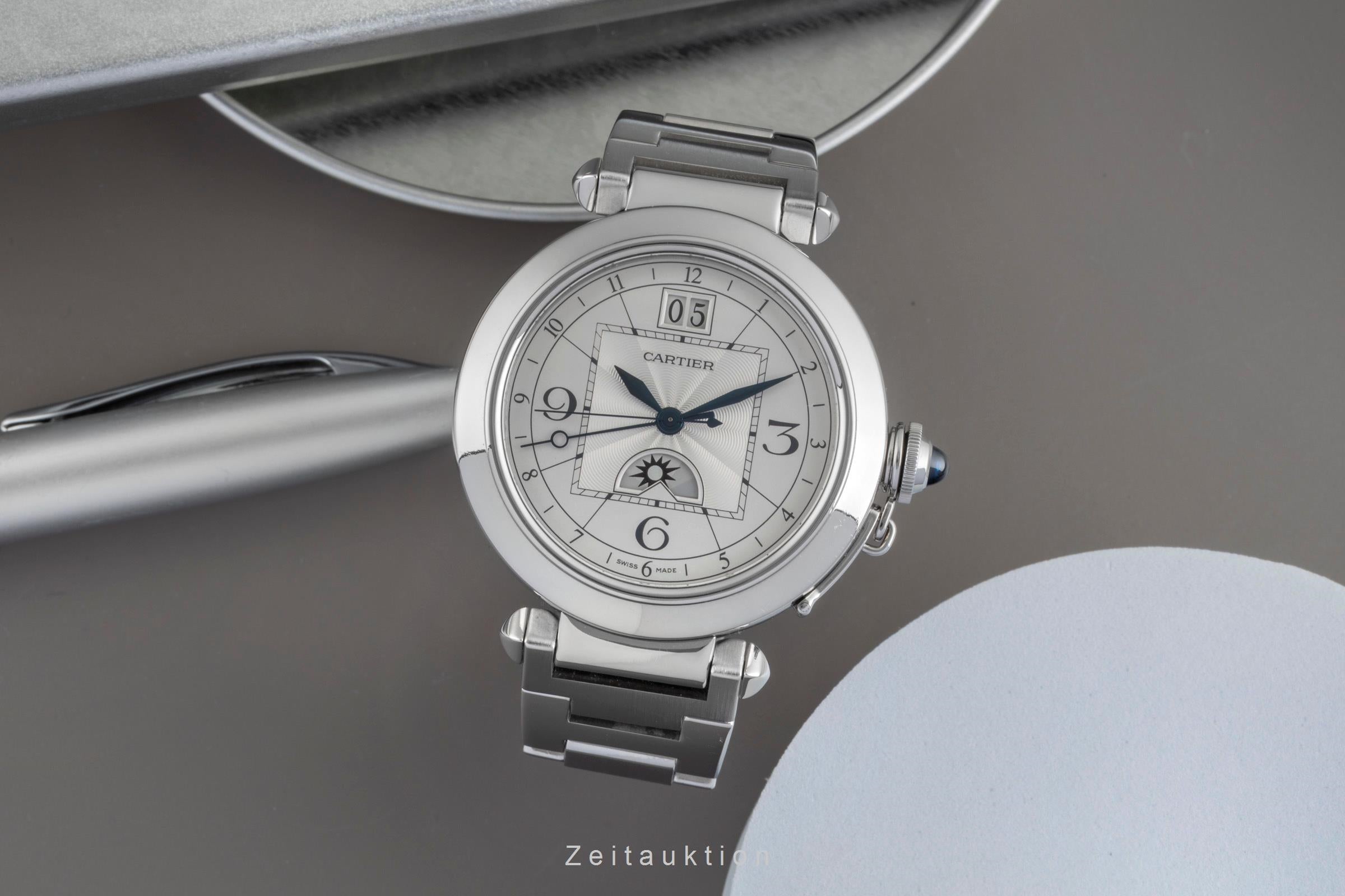 Cartier Pasha XL Automatik Night & Day Edelstahl Herrenuhr Ref. W31093M7  [2507309]