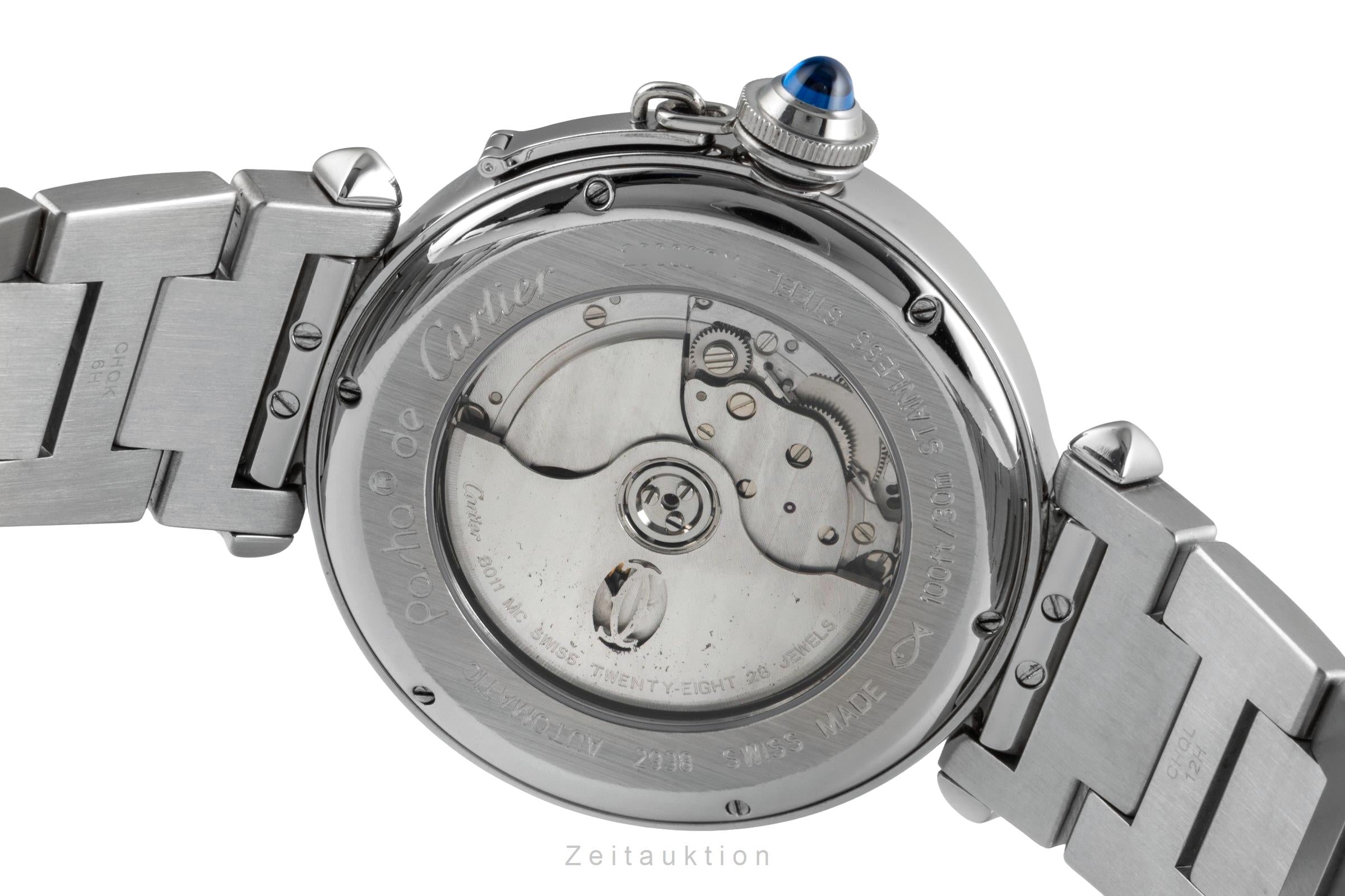 Cartier Pasha XL Automatik Night & Day Edelstahl Herrenuhr Ref. W31093M7  [2507309]