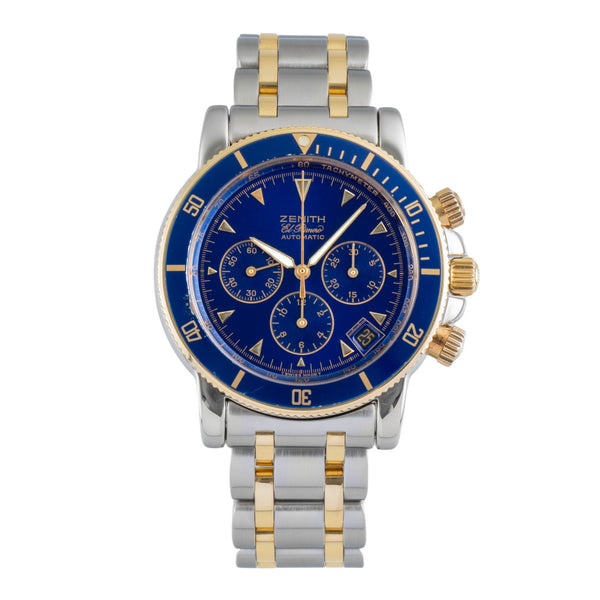 Zenith Rainbow chronographe acier / or  automatique montre pour hommes 15/53-0470-400  [2507312]