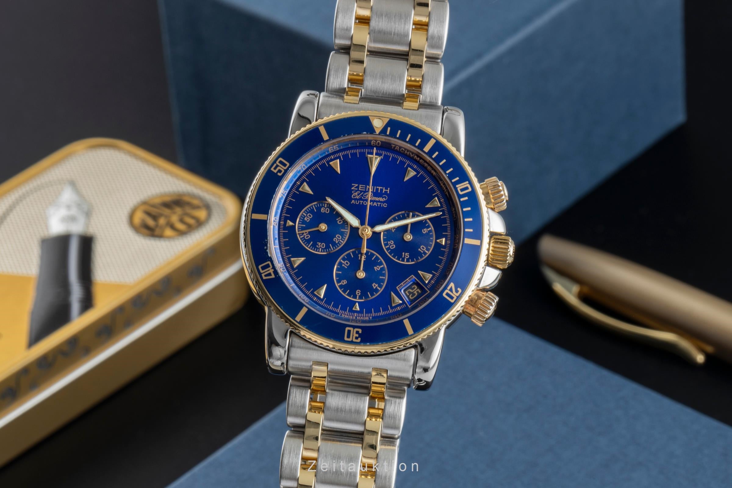 Zenith Rainbow chronograph steel / gold automatic Kal. 400 Ref. 15