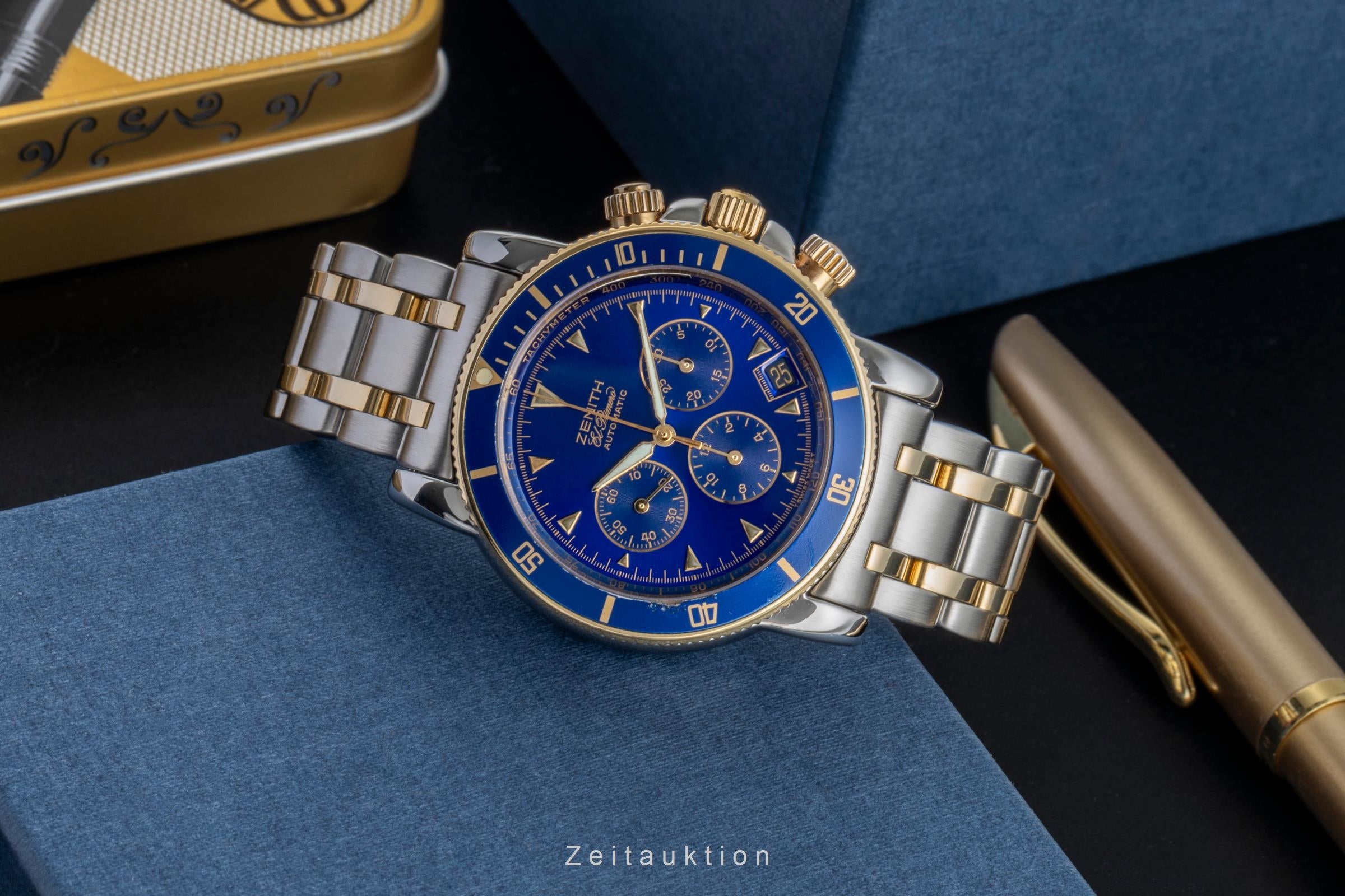 Zenith Rainbow chronographe acier / or  automatique montre pour hommes 15/53-0470-400  [2507312]