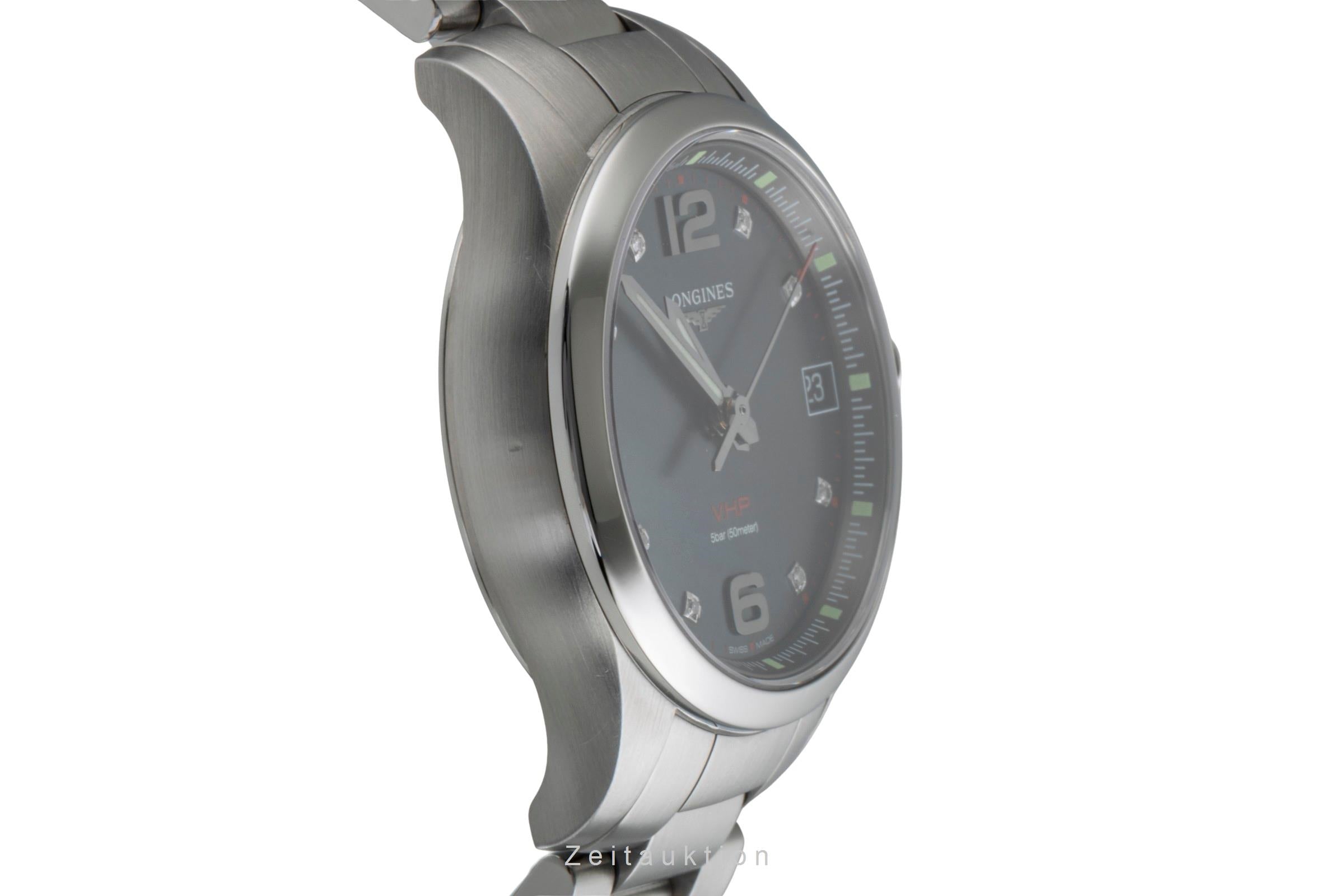 Longines Conquest Stahl Quarz Damenuhr MOP Dial Diamonds Ref. L3.316.4.88.6 Box  [2507316]