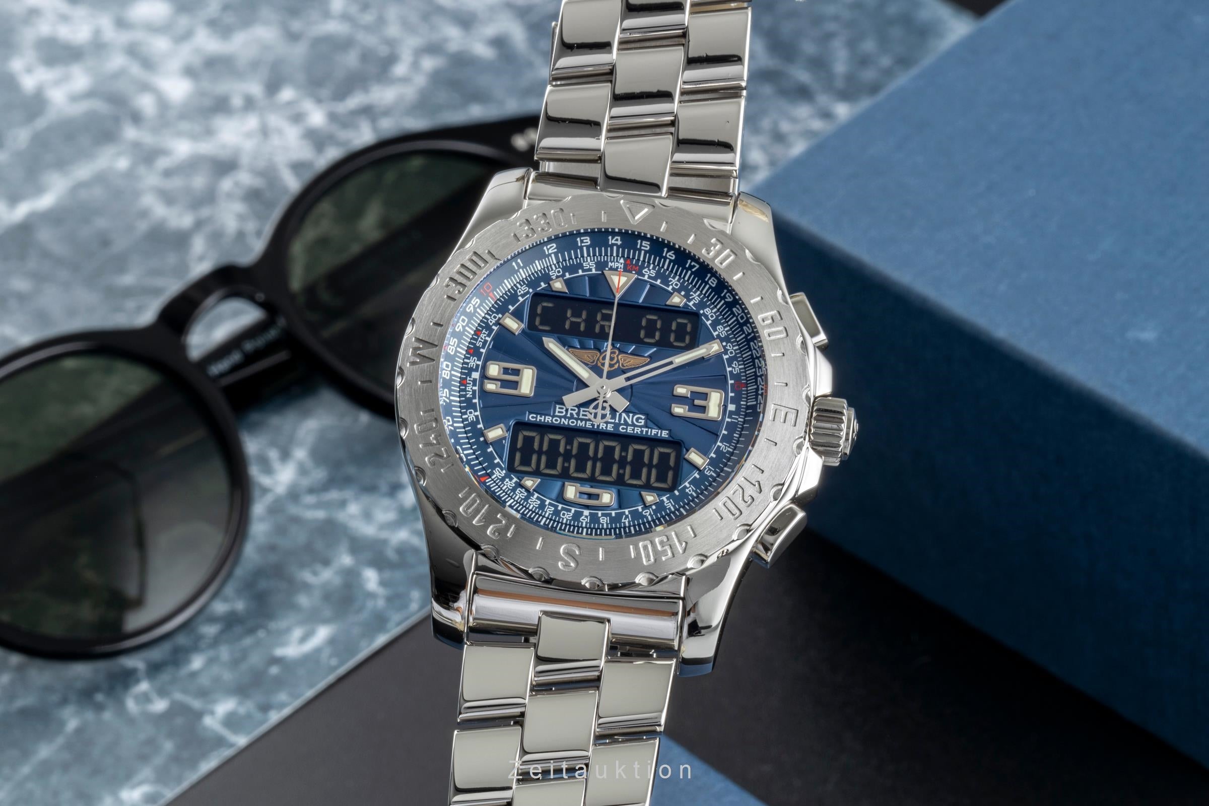 Breitling Airwolf Chronograph Black Dial Edelstahl Quarz Herrenuhr Ref. A78363 [2507319]