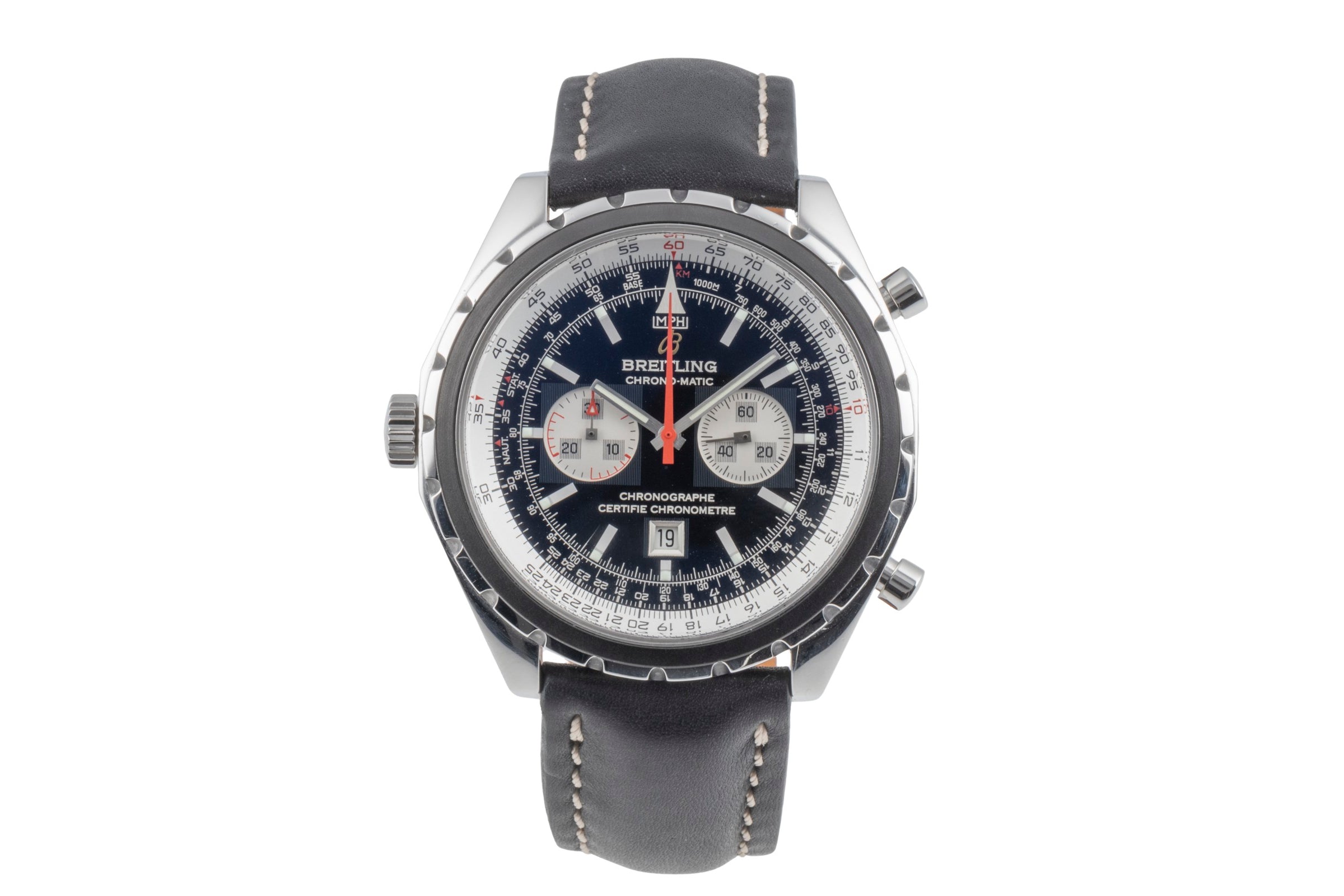 Breitling Chrono-Matic chronograph steel automatic men's watch A41360  [2507322]