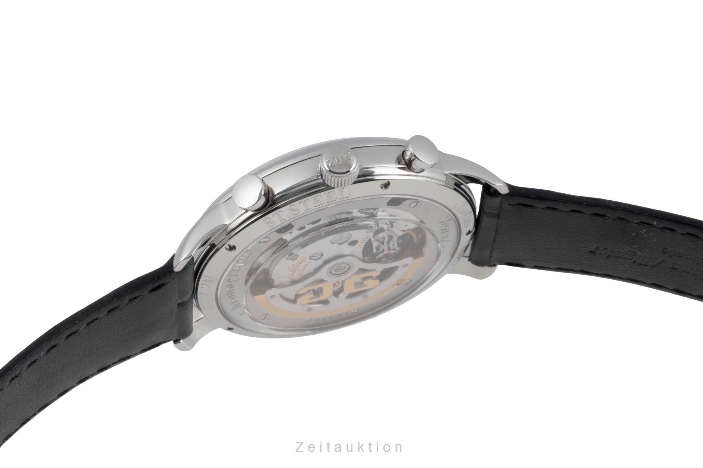 Glashütte Sixties chronograph steel automatic men's watch 1-39-34-03-22-04 LP: 8800EUR  [2507337]