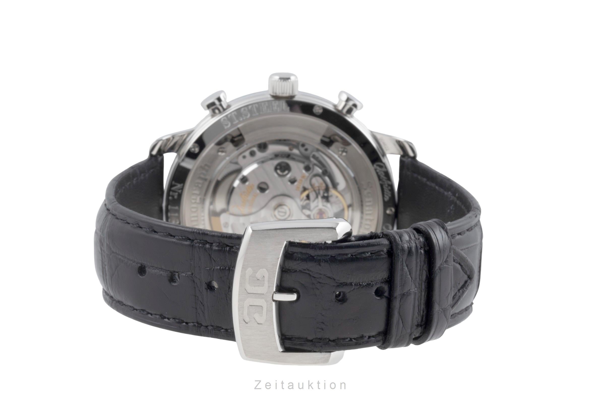 Glashütte Sixties chronograph steel automatic men's watch 1-39-34-03-22-04 LP: 8800EUR  [2507337]