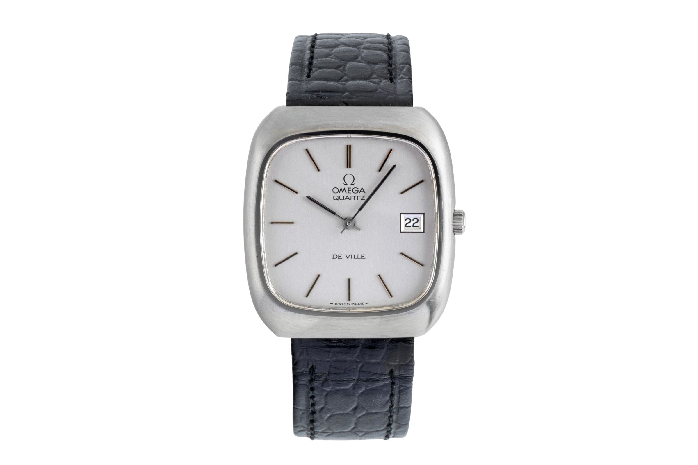 Omega De Ville Stahl Quarz Herrenuhr Ref. 192.0030 Vintage Klassiker Box  [2507341]