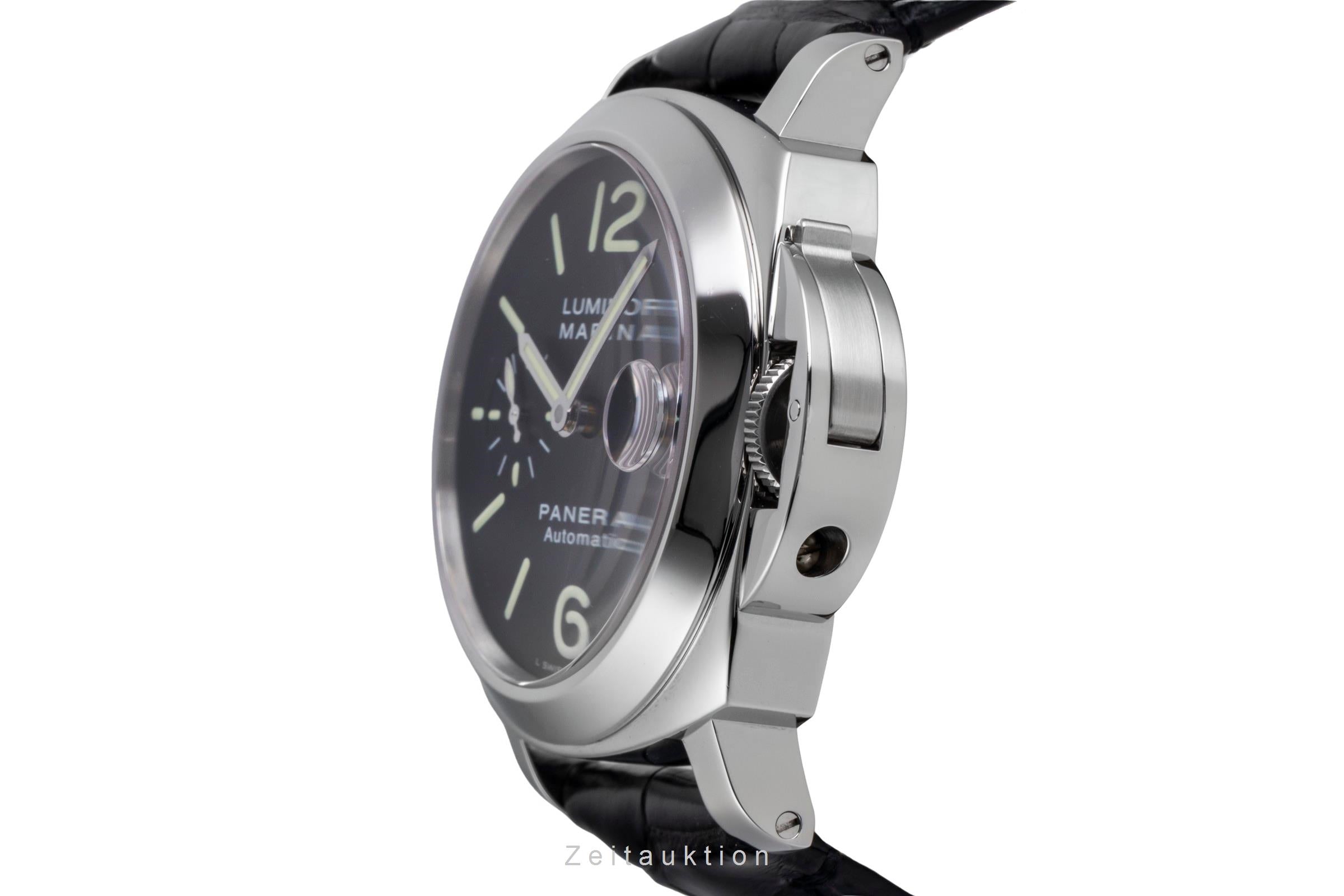 Panerai Luminor Marina Automatik Datum Edelstahl Herrenuhr Ref. PAM00104 Box [2507345]