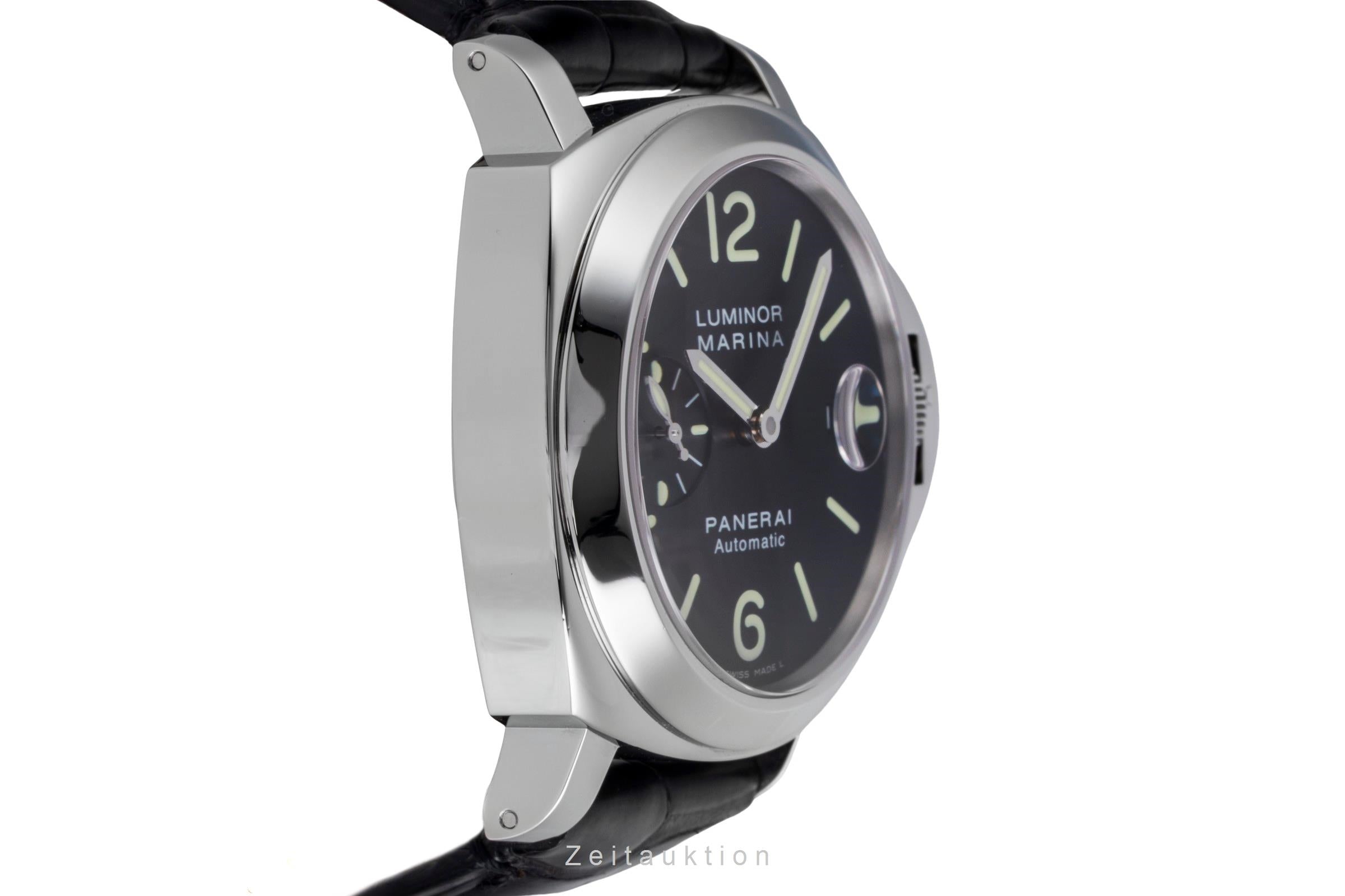 Panerai Luminor Marina Automatik Datum Edelstahl Herrenuhr Ref. PAM00104 Box [2507345]