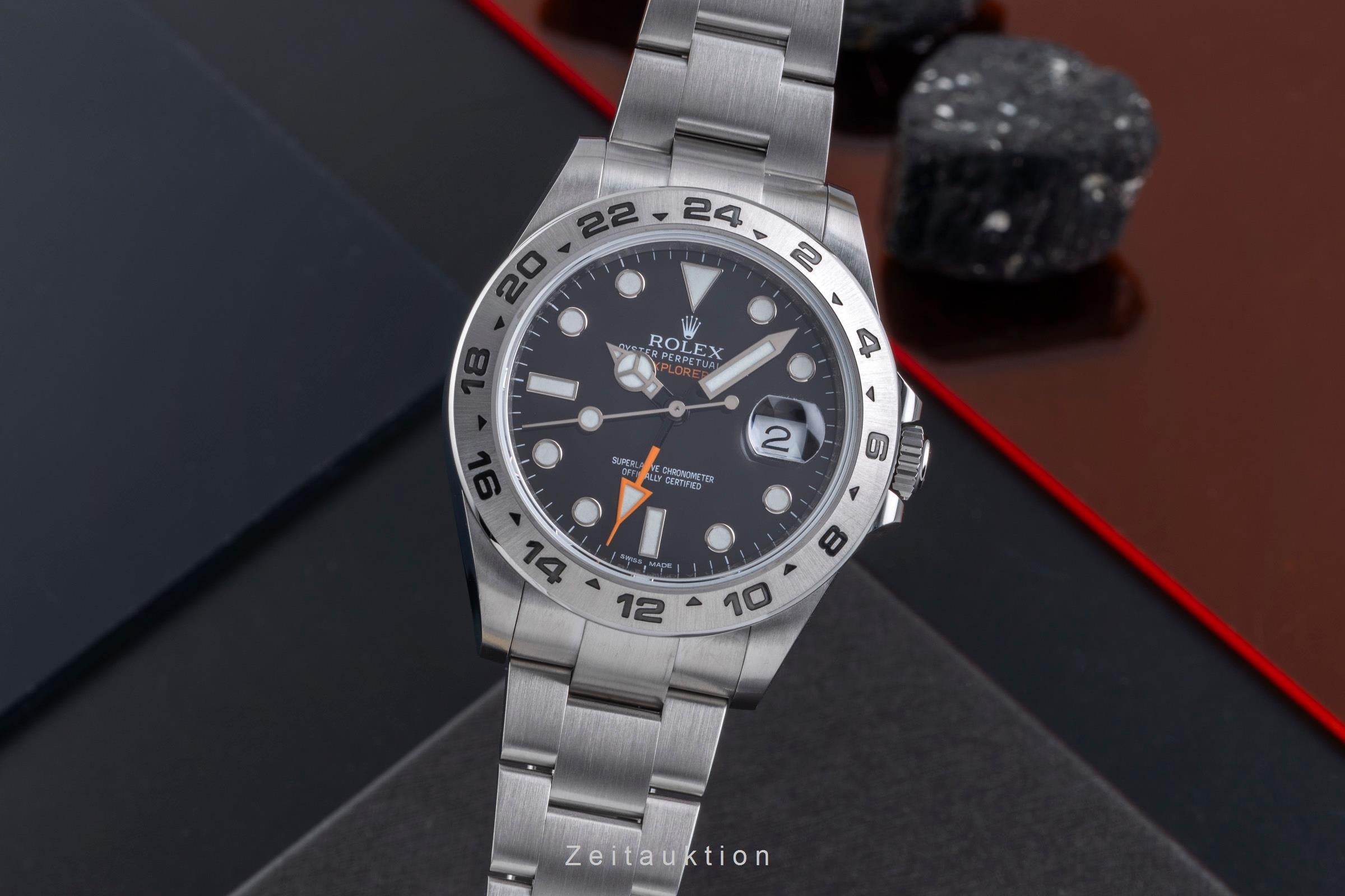 Rolex Explorer II Black Dial Edelstahl Automatik Herrenuhr Ref. 216570 B&P 2015 [2507349]